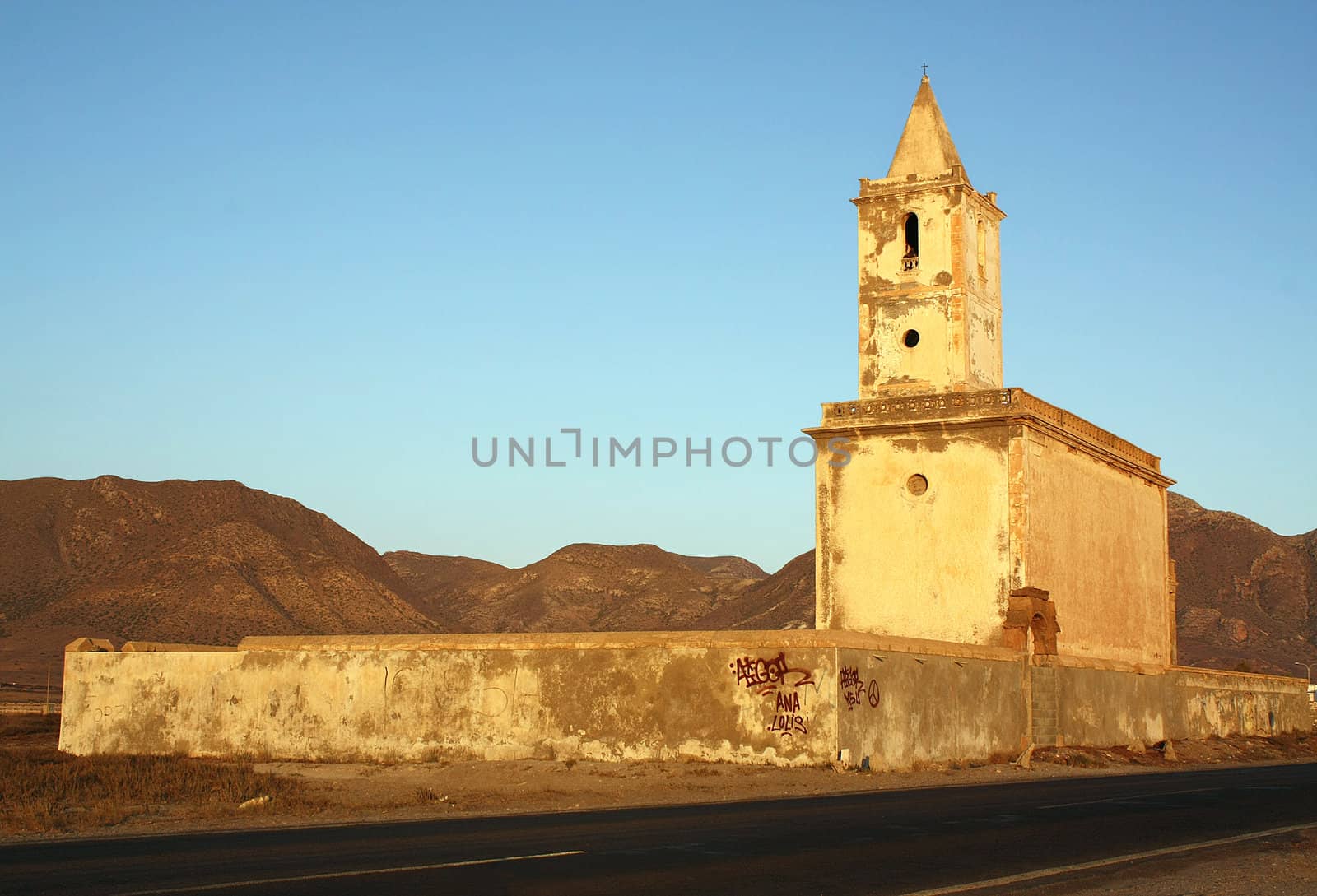 Church of La Fabriquilla in Cabo de Gata, province of Almeria, Andalusia, Spain