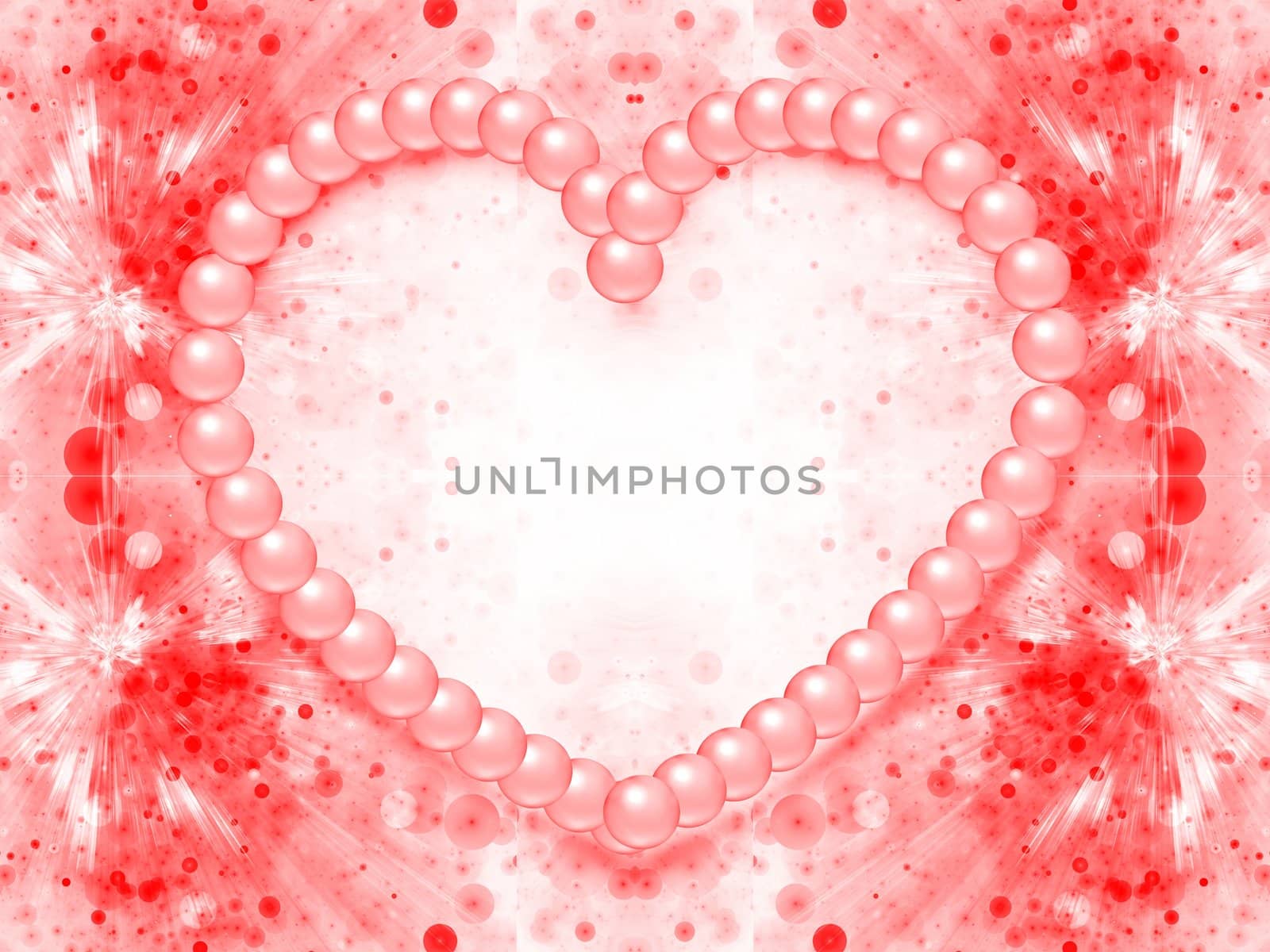 design of valentine day background with heart shape made from pearls