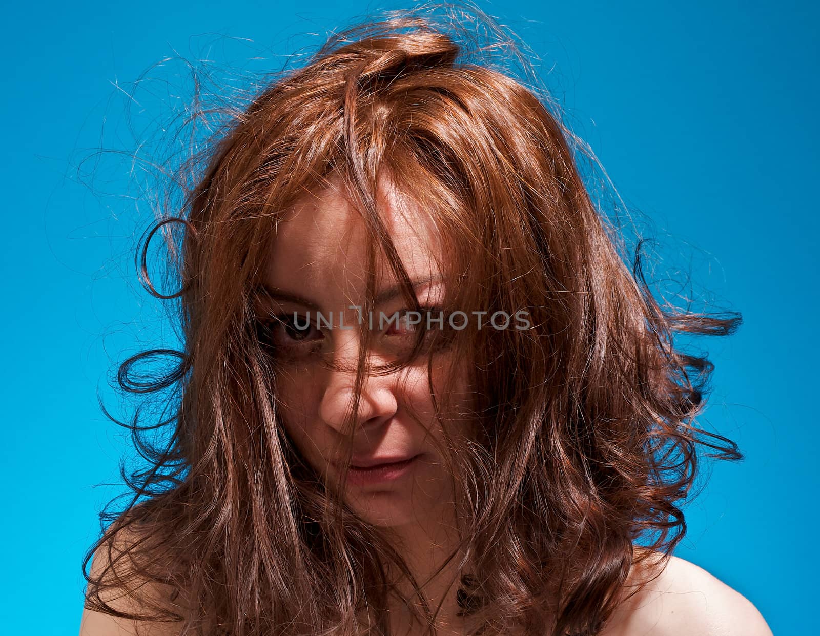 Young Girl with Tousled Hair by zhekos