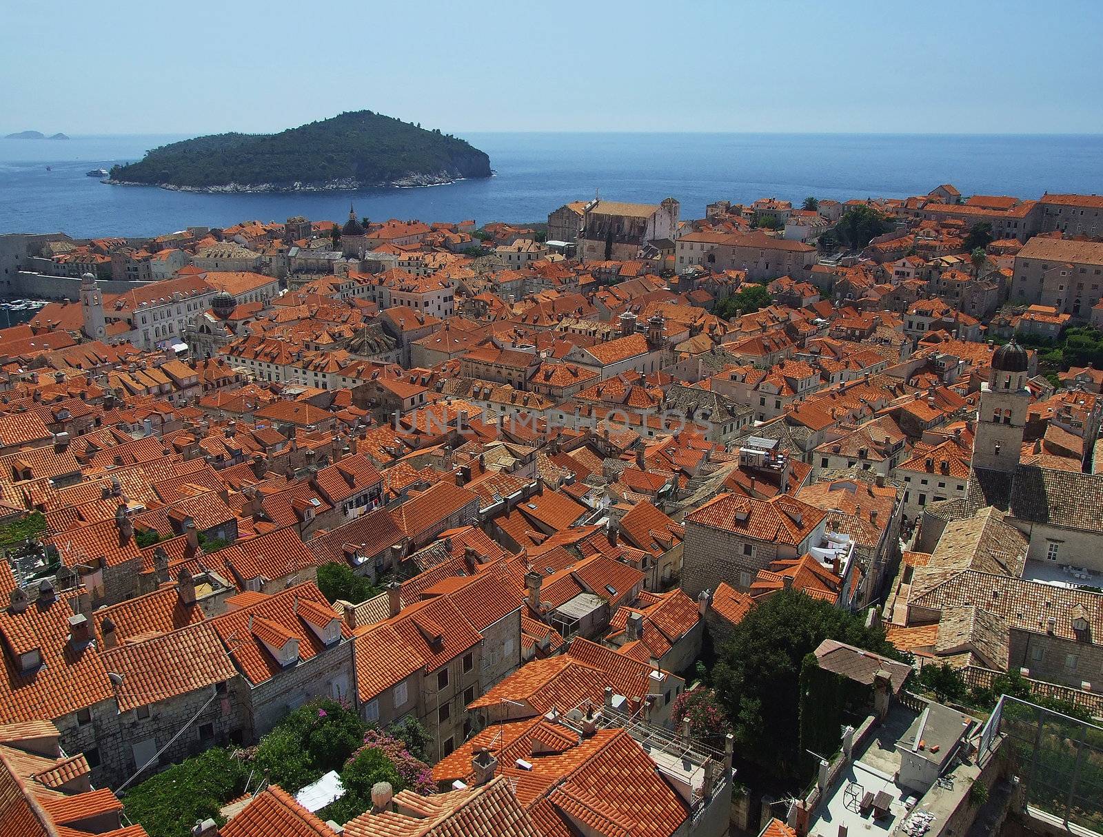 Croatia Coast, the roofs of European city, Dubrovnik
