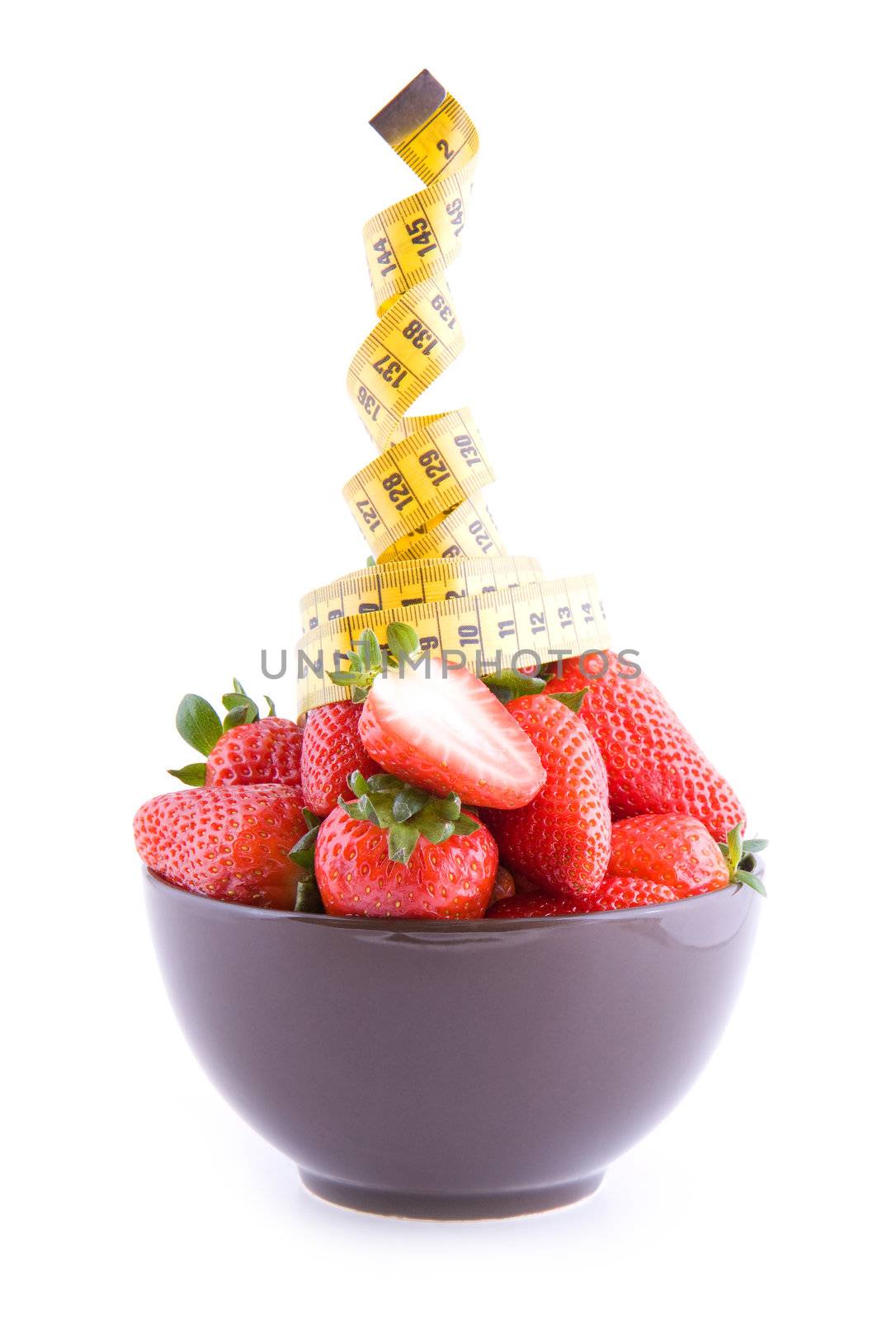Strawberries in a grey bowl by Gbuglok