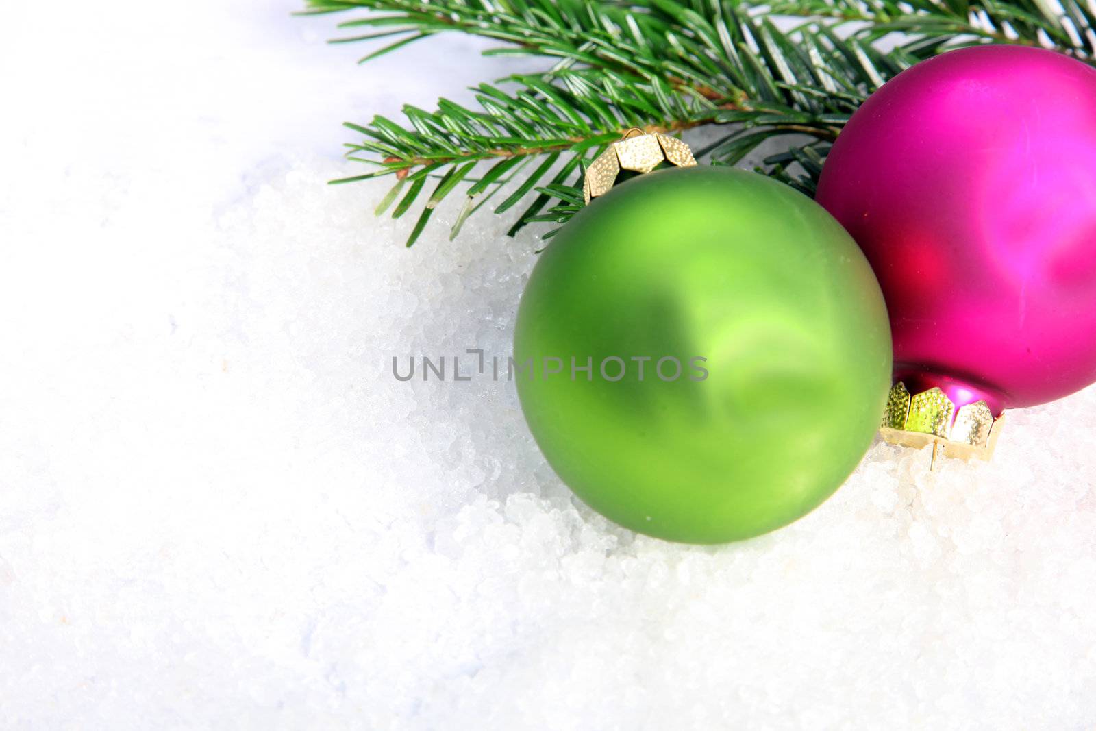 Two colorful Christmas baubles by Farina6000