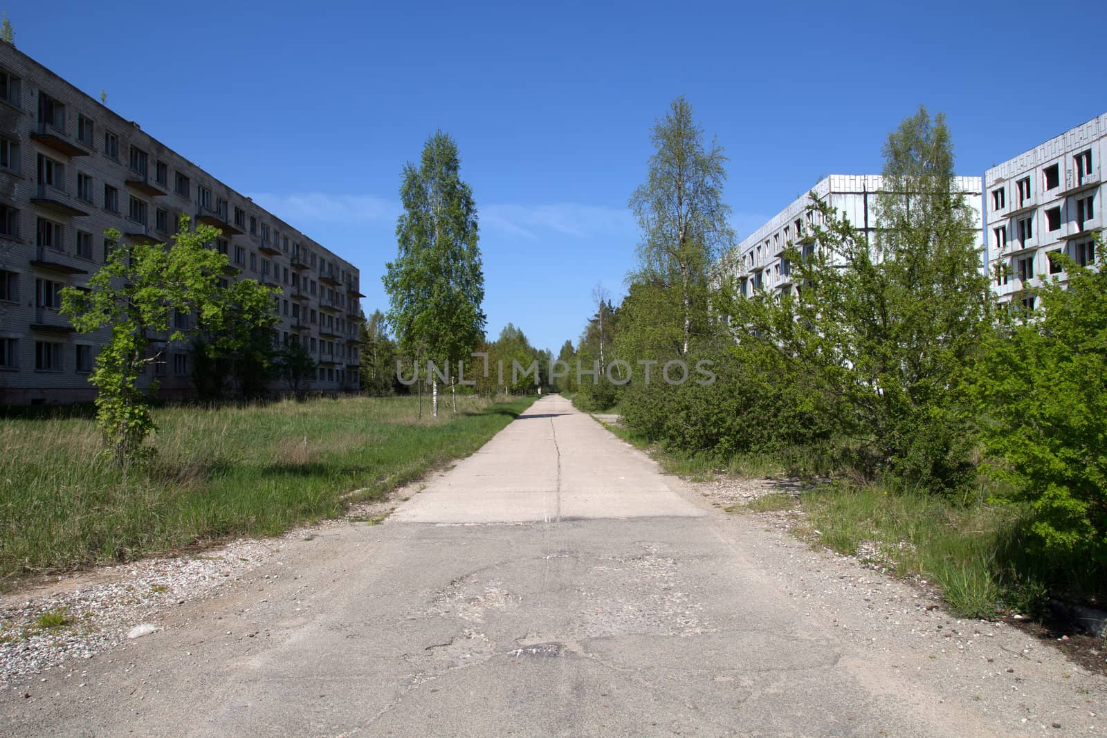 abandoned city , the former Soviet army base