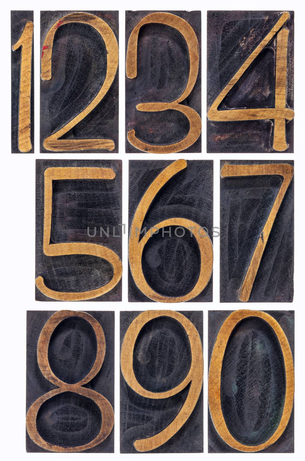wood type numbers isolated by PixelsAway