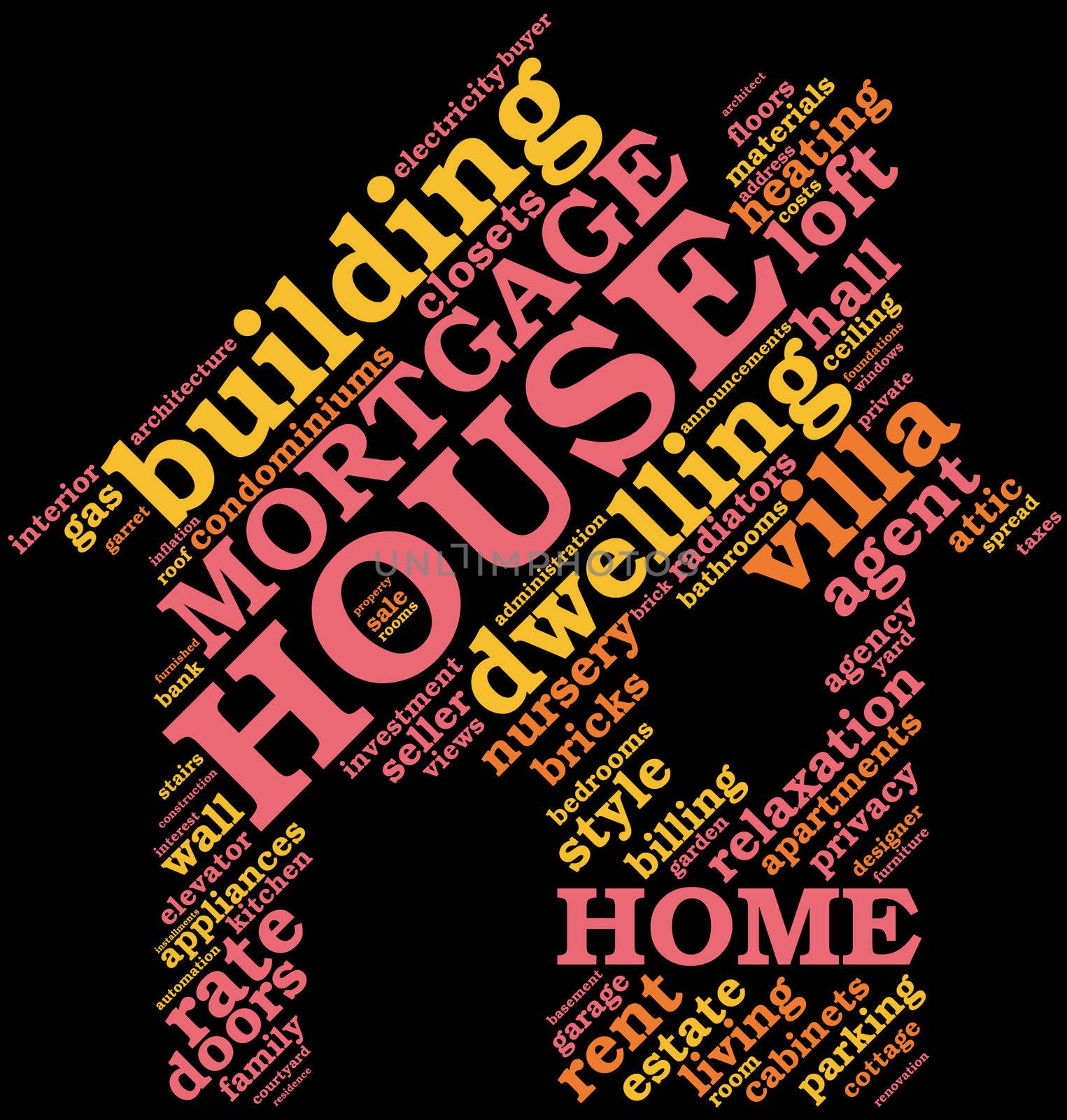 House - shaped tag cloud , home symbol by lifeinapixel