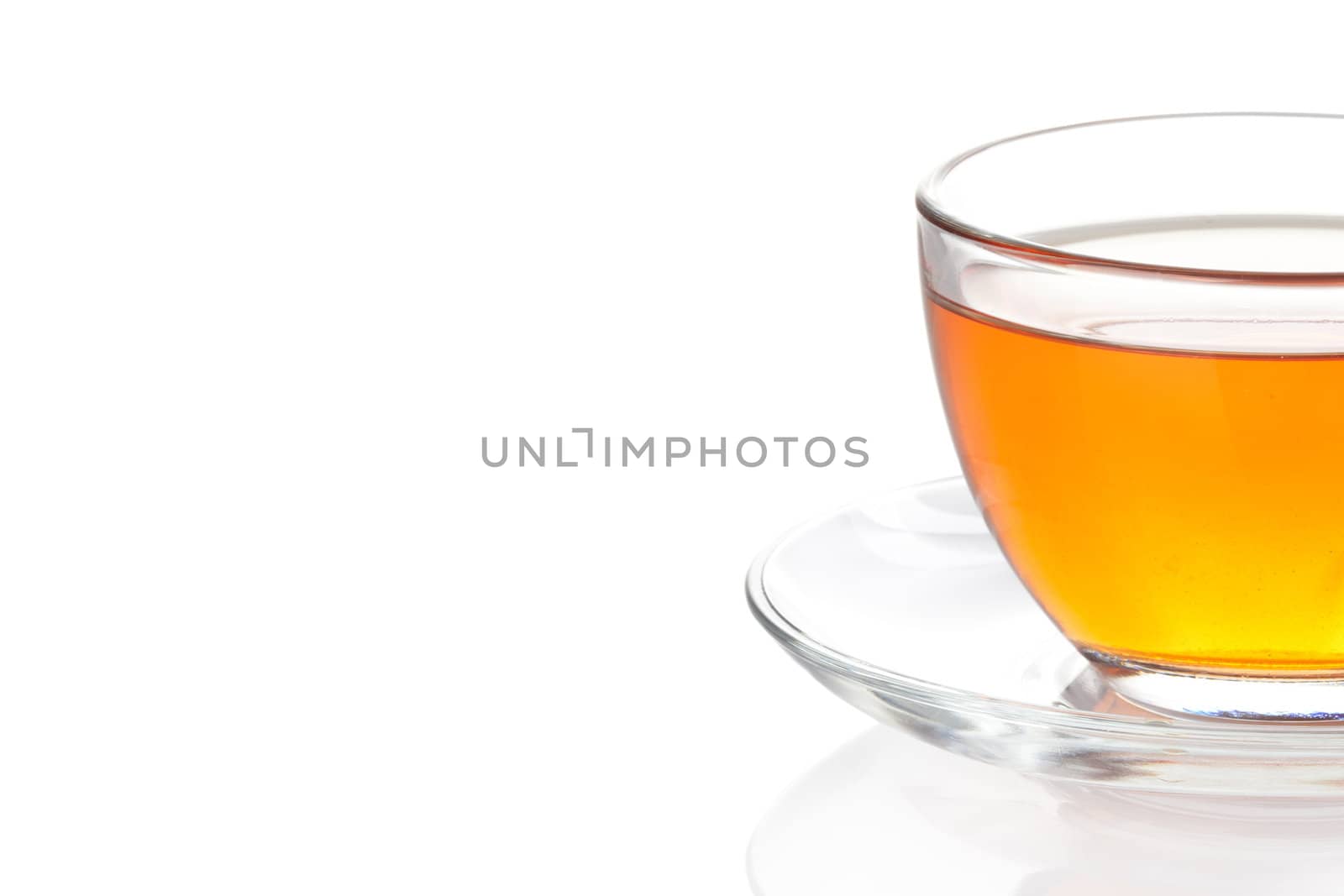  Cup of tea isolated on white background