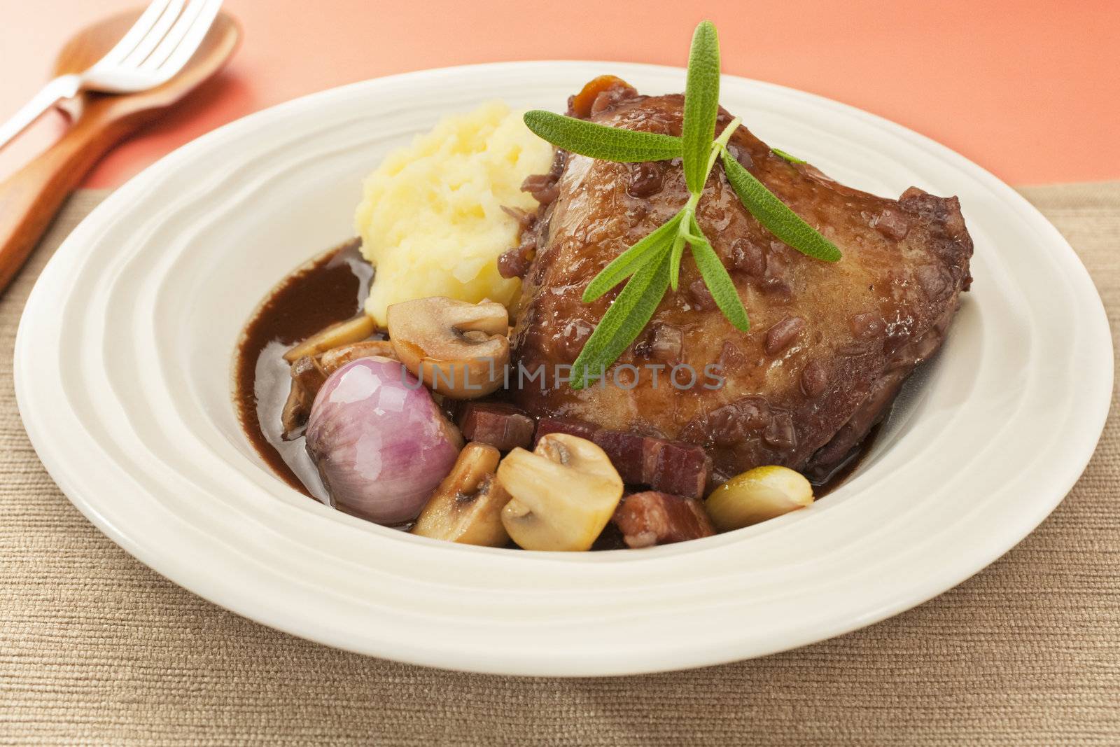 Coq au Vin Chicken in Red Wine by Travelling-light
