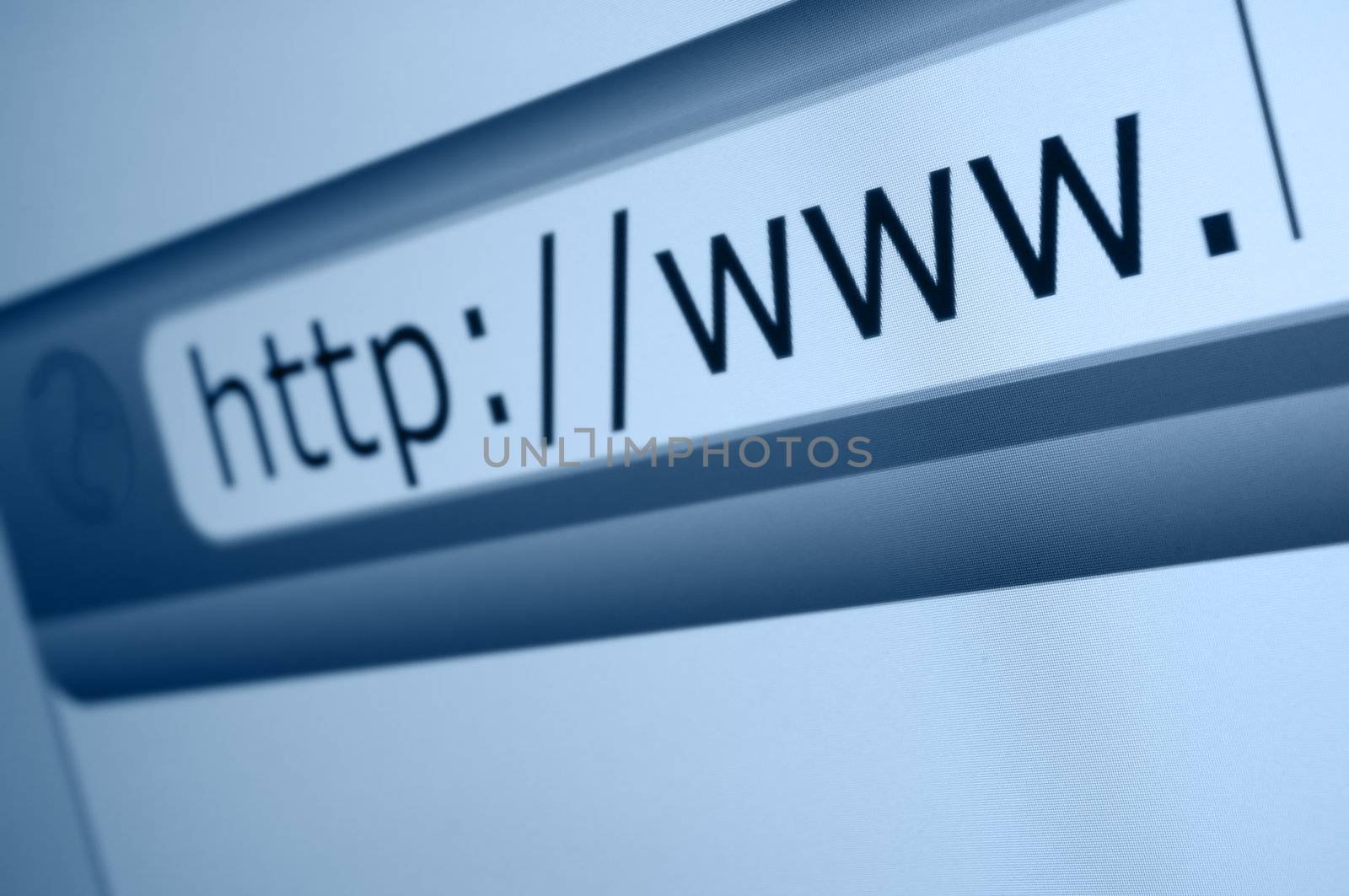 Closeup of Computer Screen With Address Bar of Browser