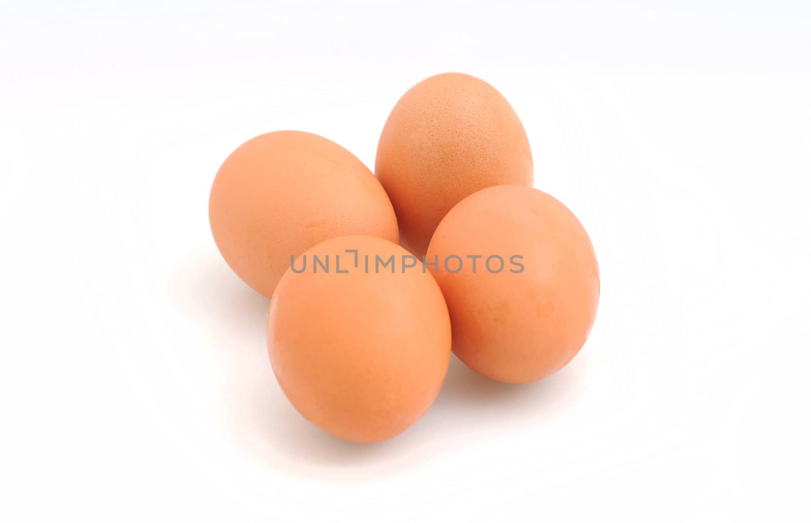 Four organic brown eggs by ftlaudgirl