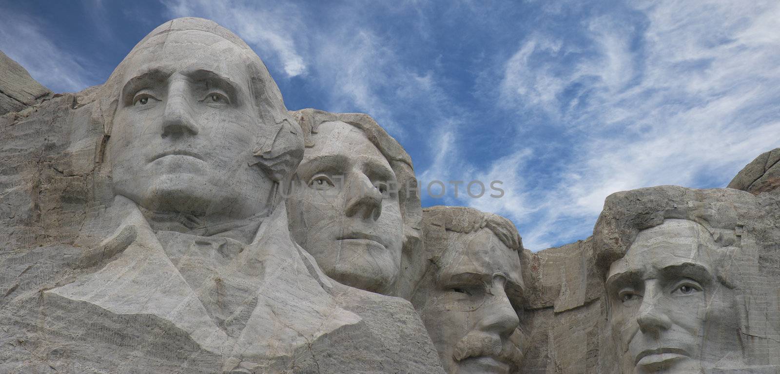 Panoramic view of Mount Rushmore at Sunset in South Dakota, U.S.A.