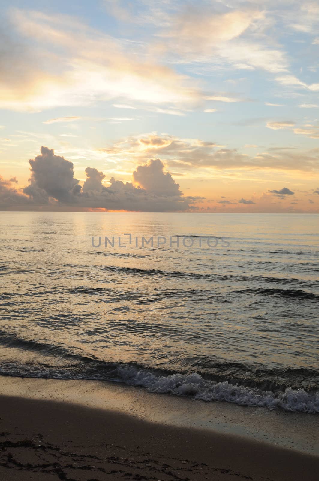 
Tropical sunrise over ocean in the early morning