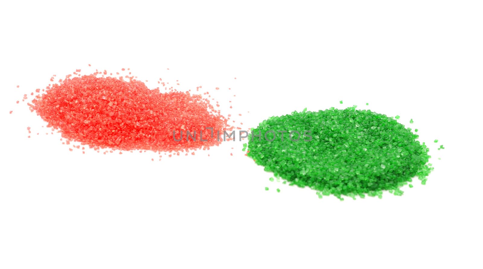Red and green sugar sprinkles for Christmas