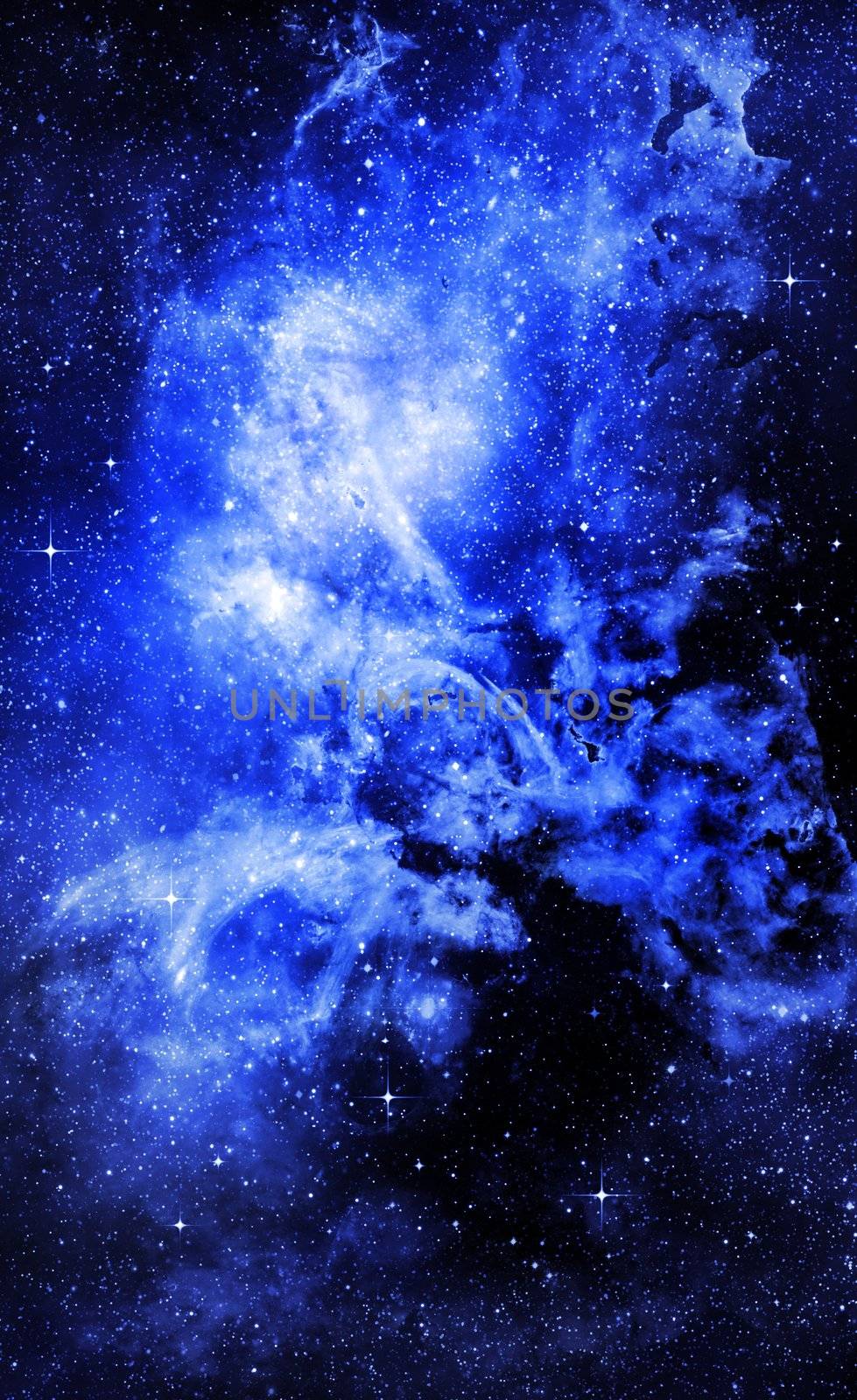 starry deep outer space nebual and galaxy by clearviewstock