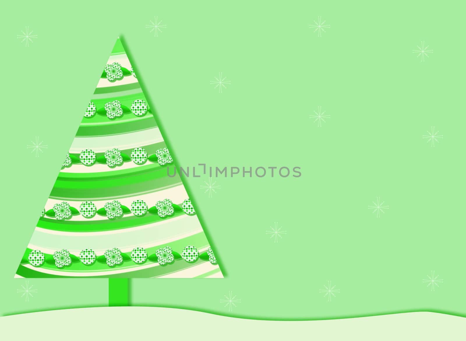 Green Retro Christmas tree background by ftlaudgirl