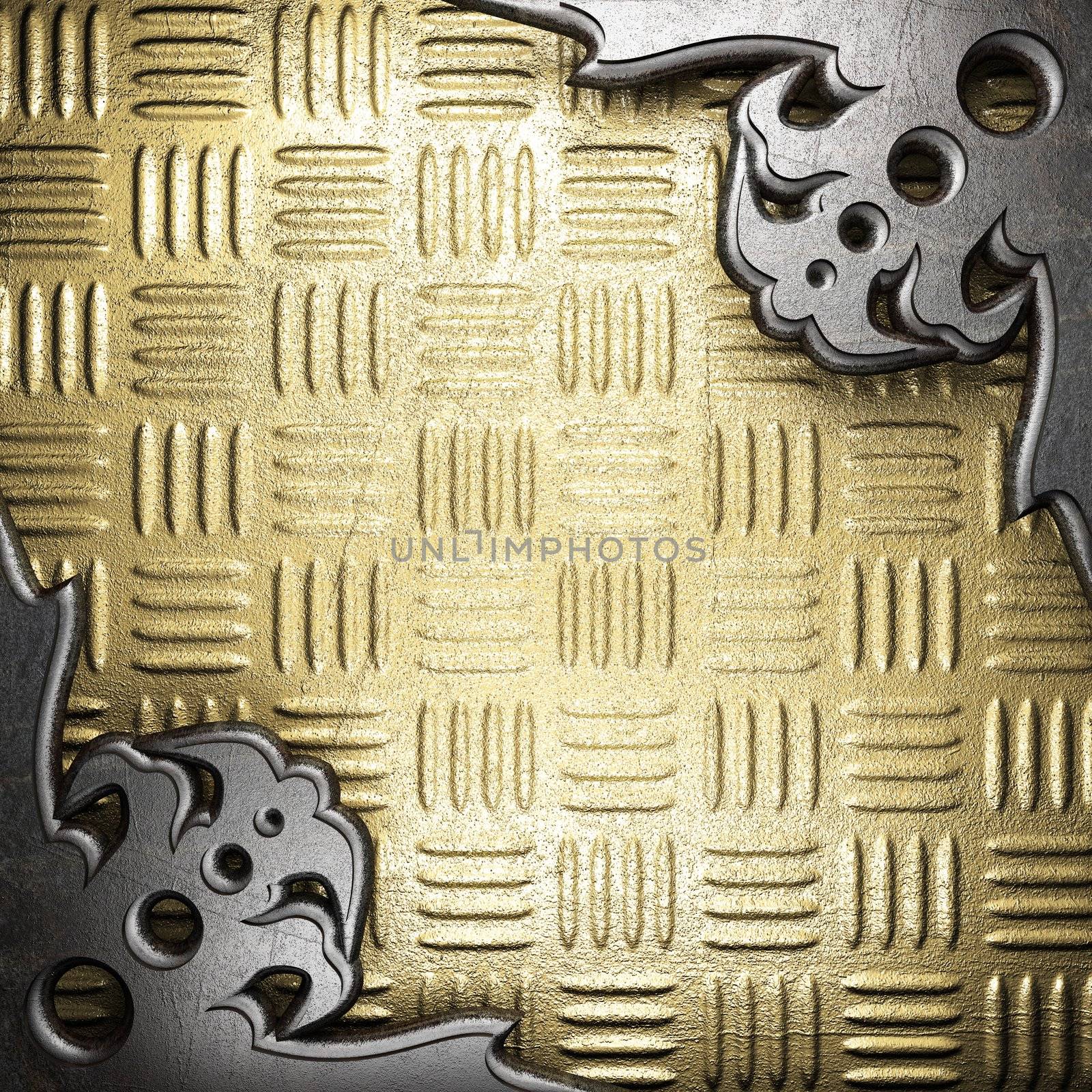 metal on gold made in 3D