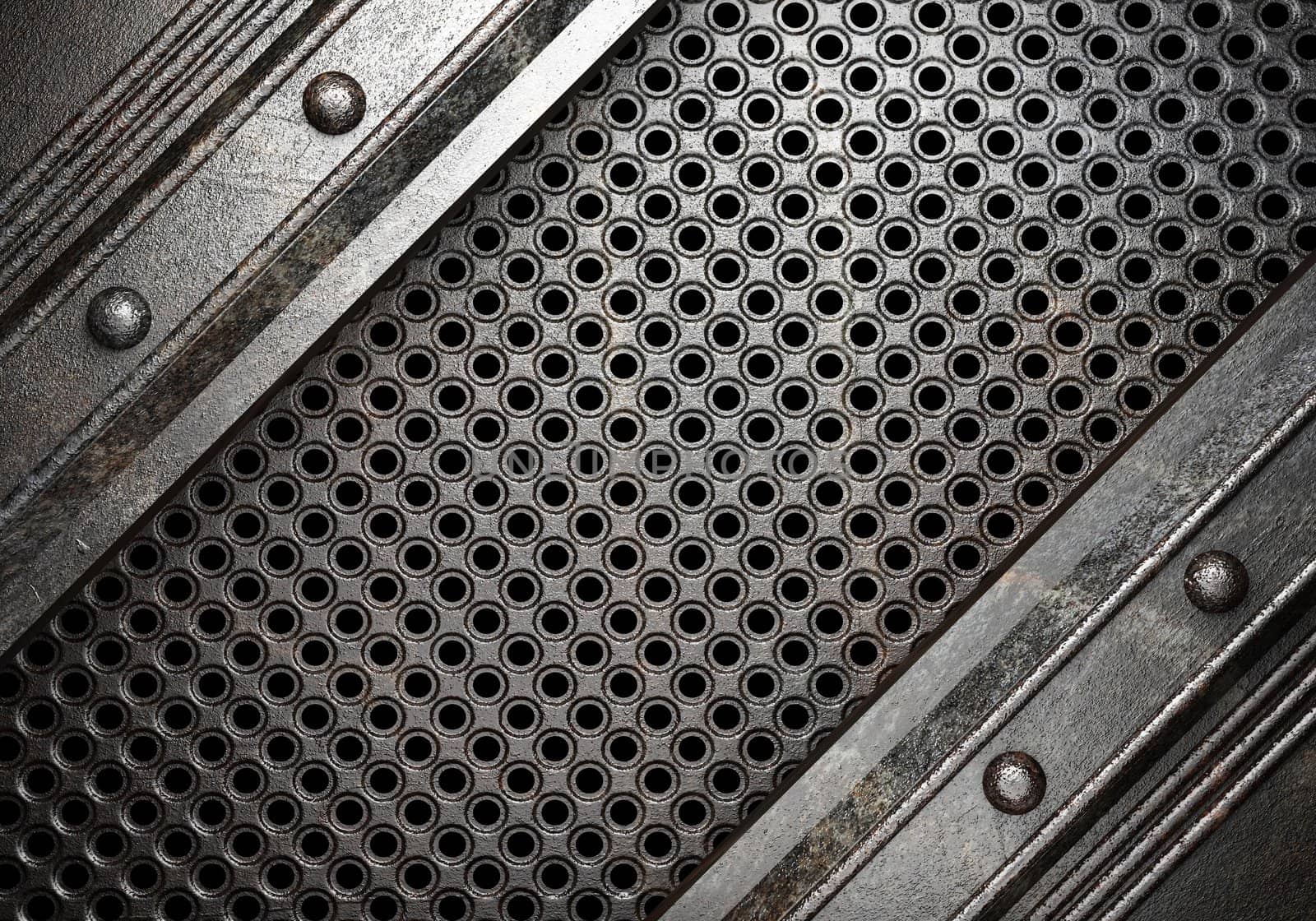 metal on wall made in 3D