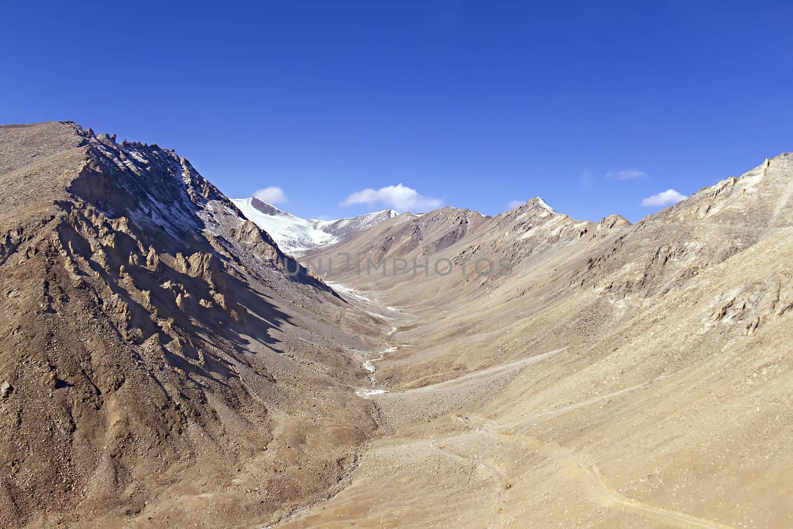 Mountain gorge in the Himalayas, northern India