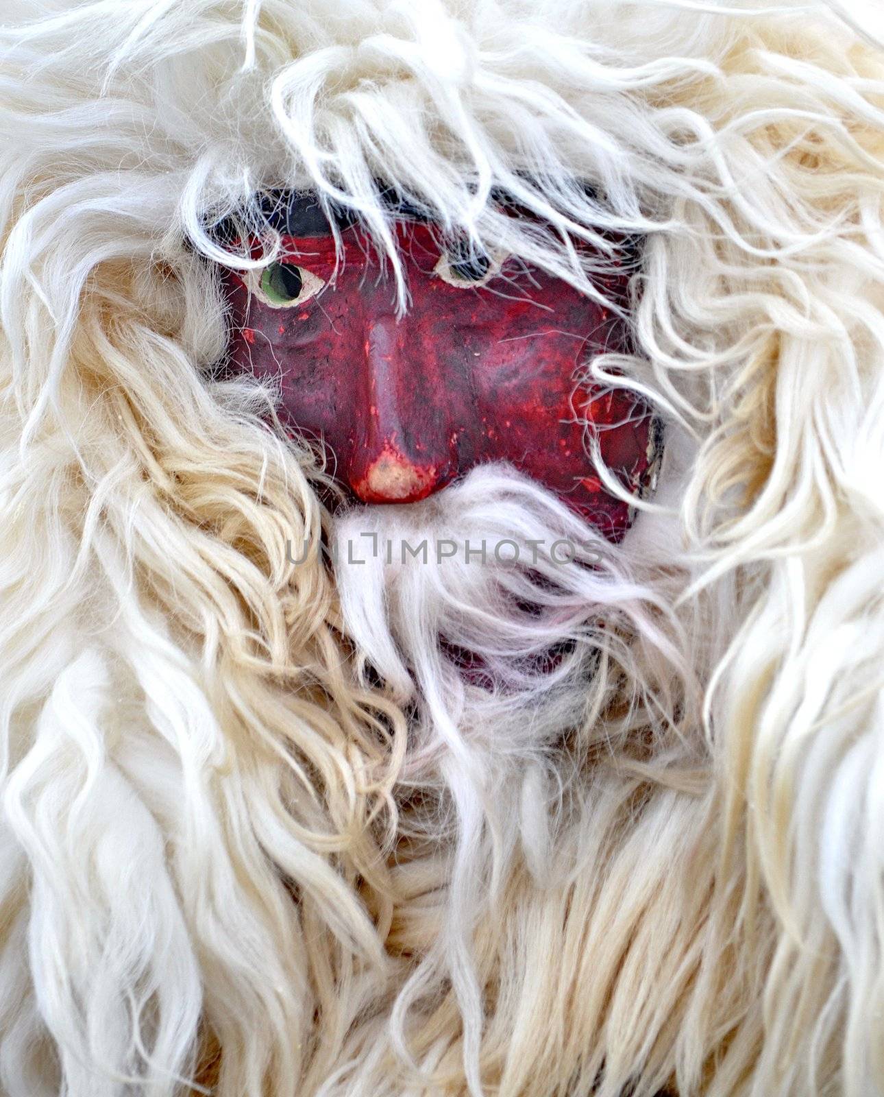 MOHACS, HUNGARY - MARCH 10: Unidentified people in mask at the Mohacsi Busojaras. It is an  annual festival to welcome the spring . March 10, 2012 in Mohacs, Hungary.