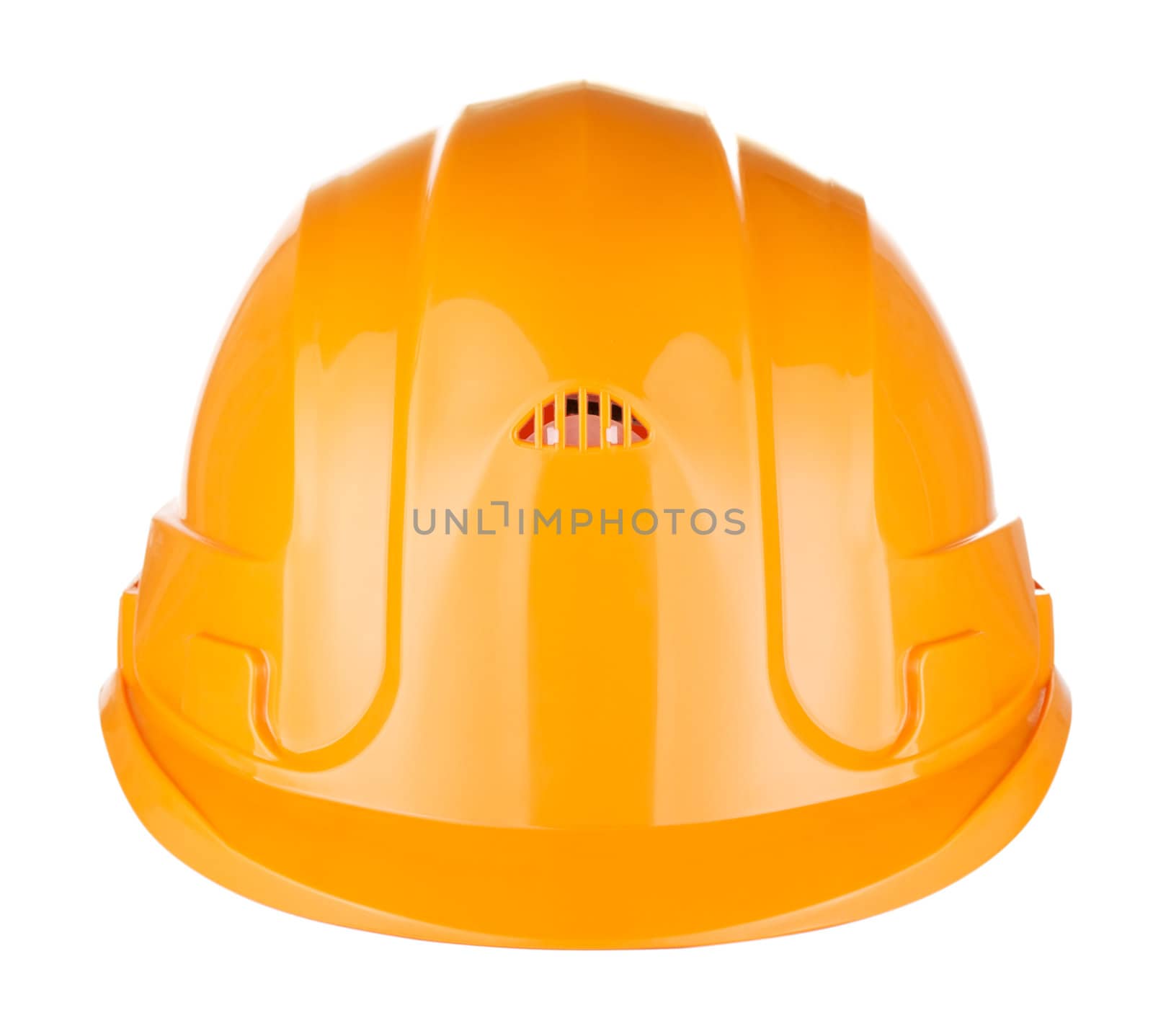 orange helmet for builder worker, isolated on white
