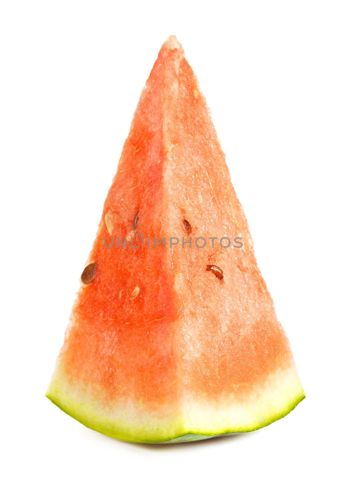 fresh slice of watermelon isolated on white