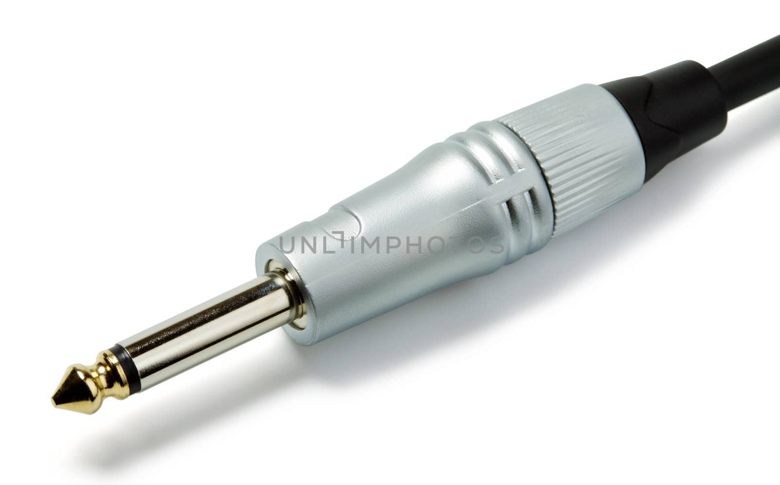 guitar audio jack, isolated on white background