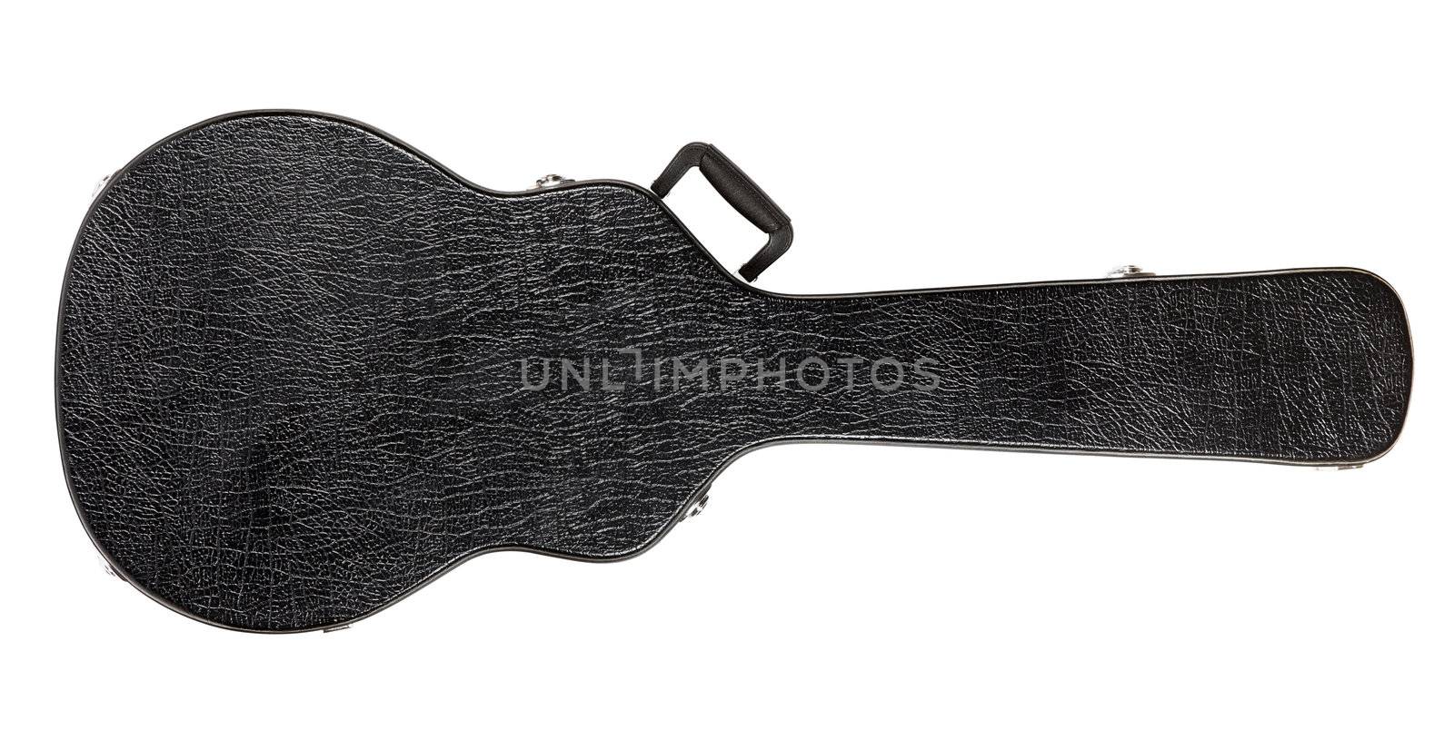 hard case for electric guitar, isolated on white
