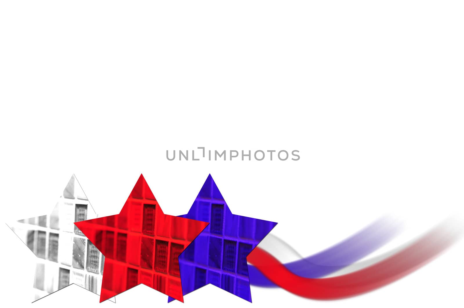 American celebration background with red, white and blue stars