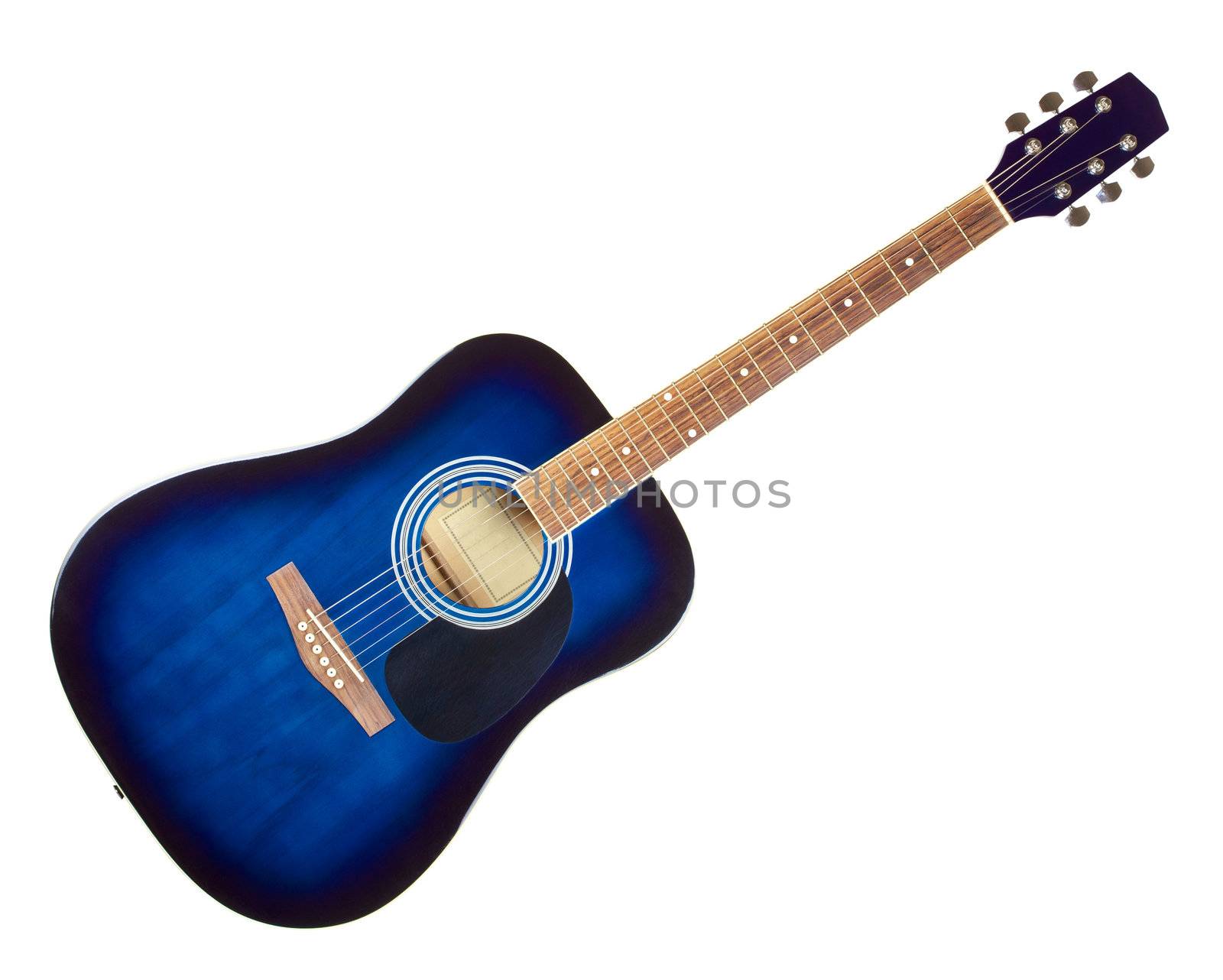 Blue Acoustic Guitar by petr_malyshev