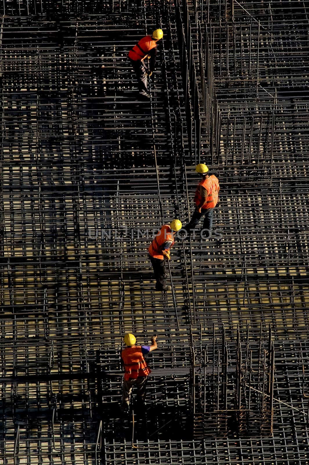 Construction worker and structures of building