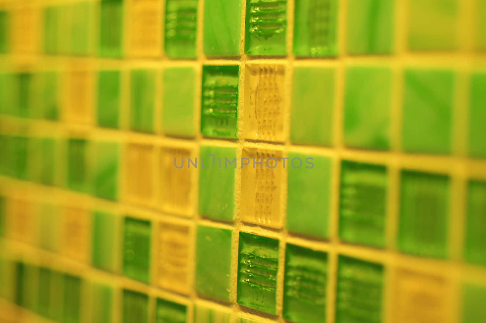 Textured tiles for abstract green background