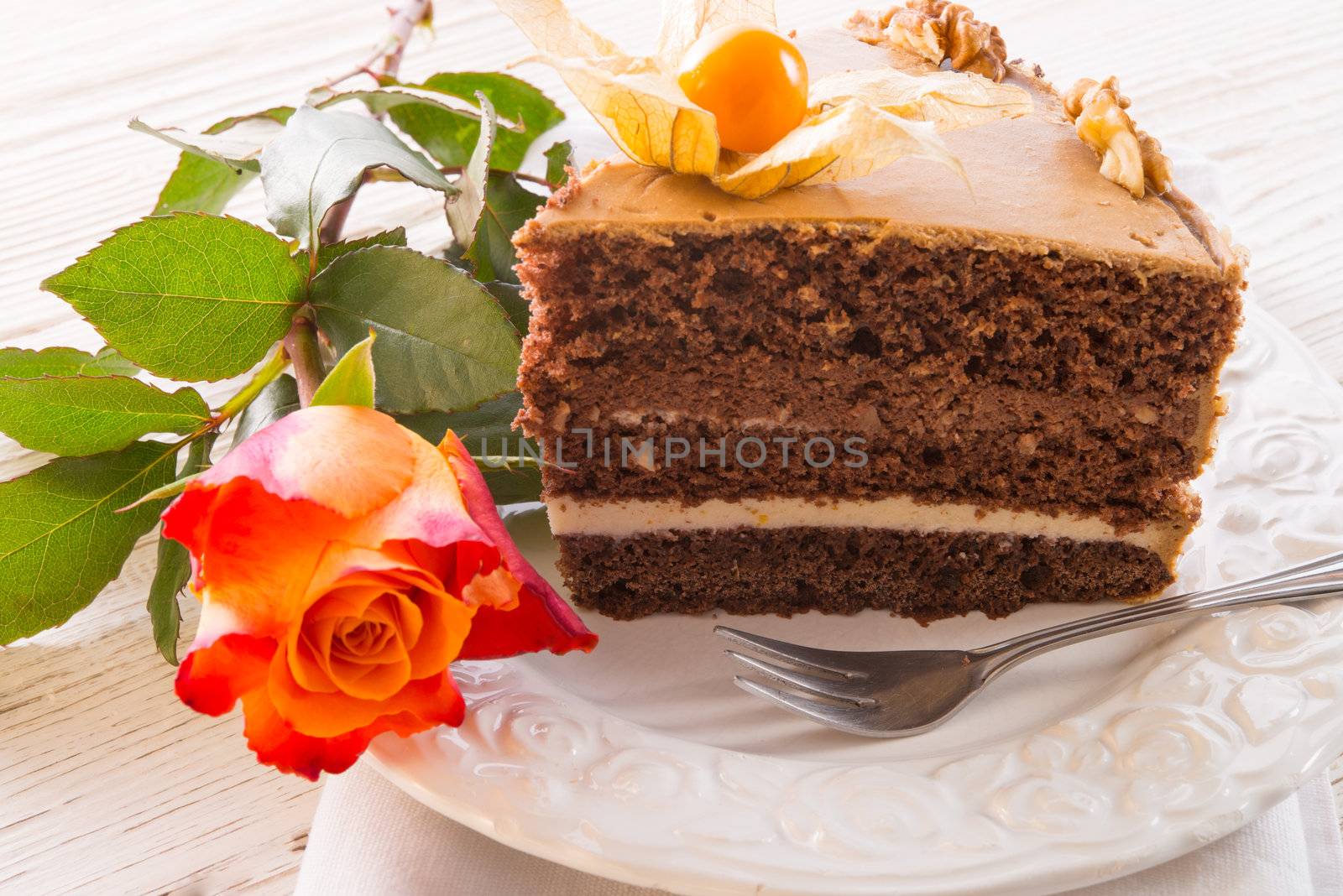 cake with roses