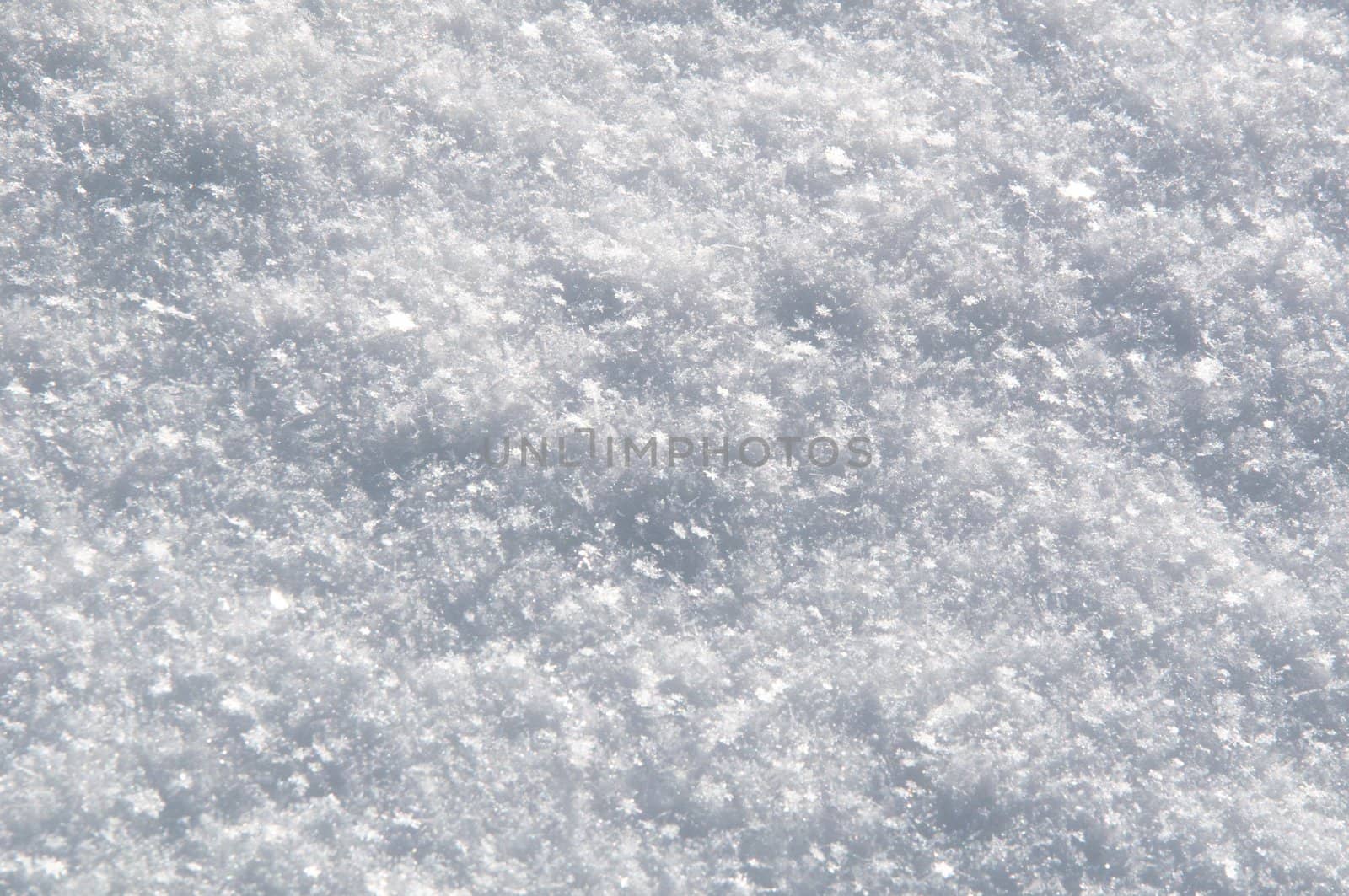 texture of white snow sparkling in the sun on a bright winter day