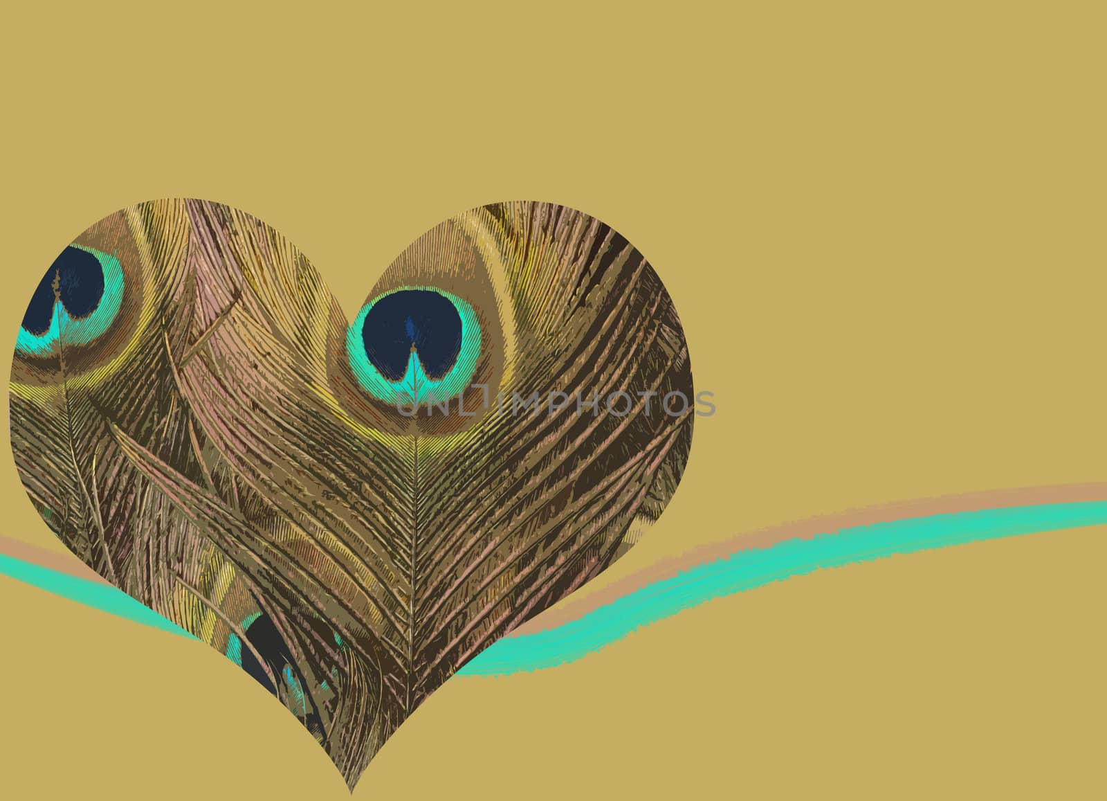 Peacock feather heart by ftlaudgirl