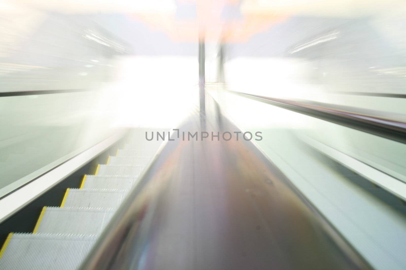 blurred escalator speed transportation background