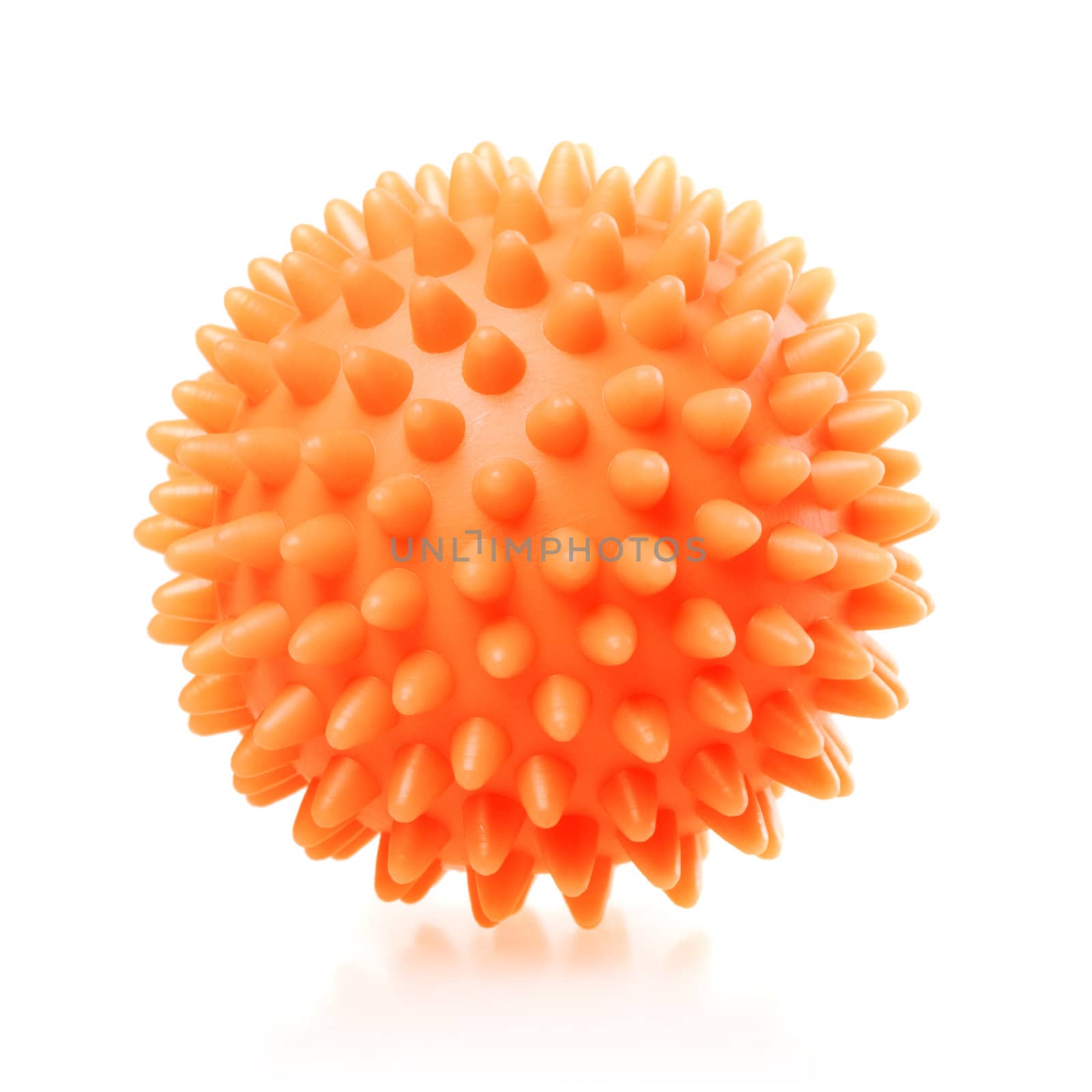 plastic balls for washing machine, isolated on white