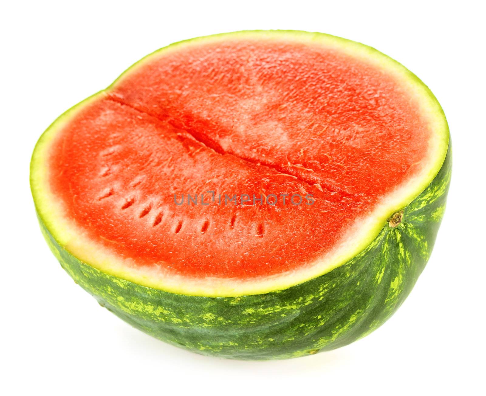 fresh half of watermelon isolated on white
