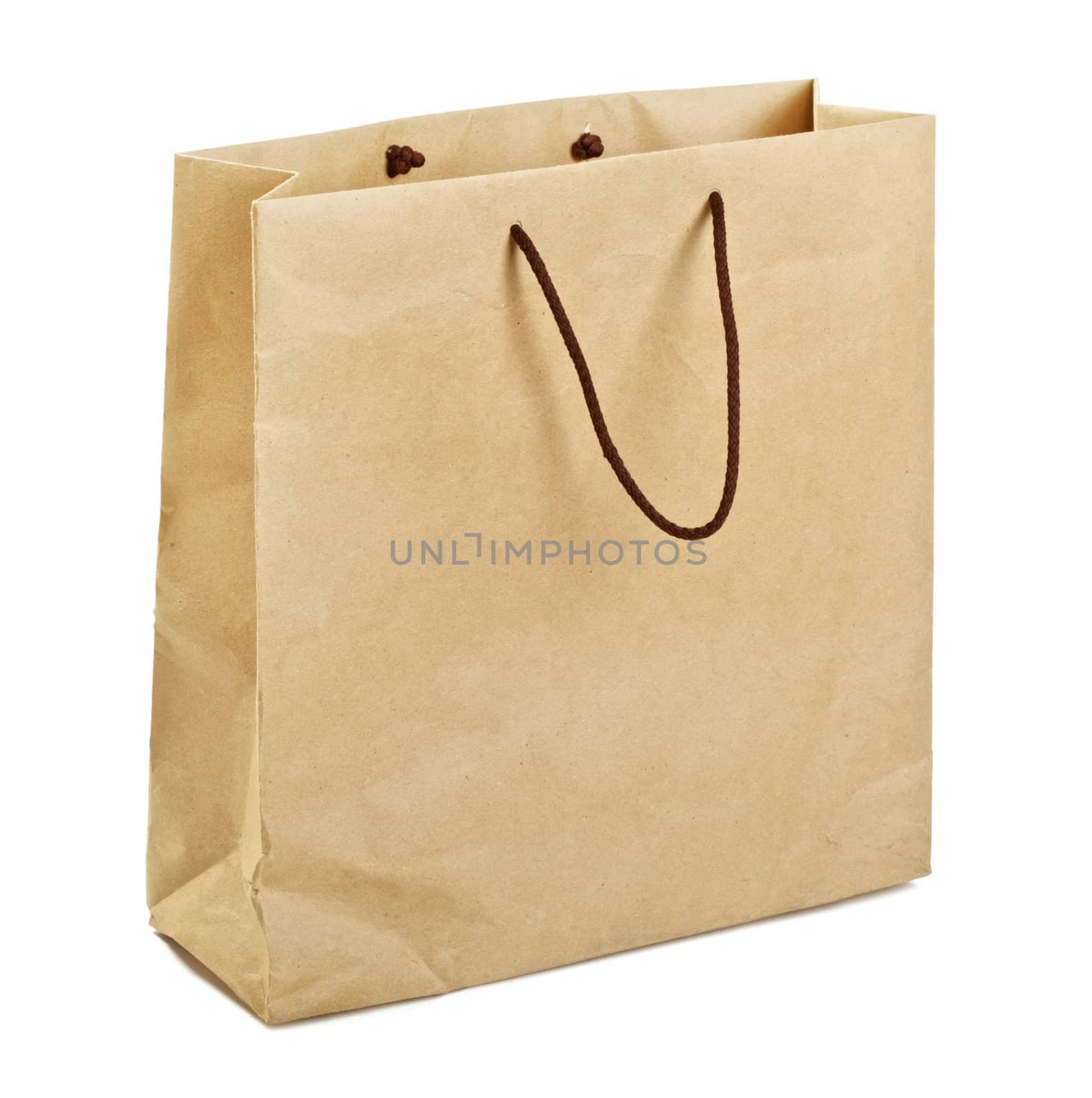 brown paper bags isolated on white background