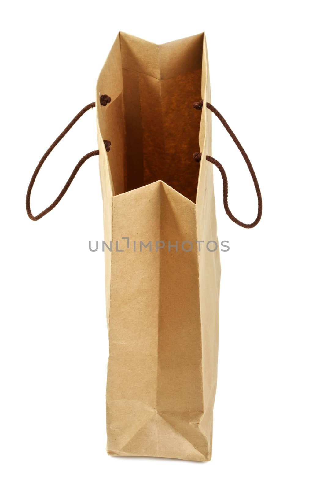 brown paper bags isolated on white background