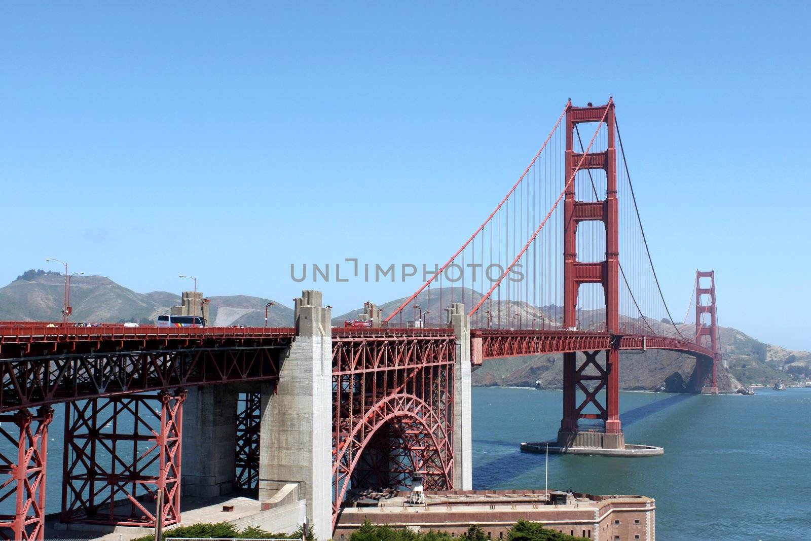 The Golden Gate bridge in San Francisco California.