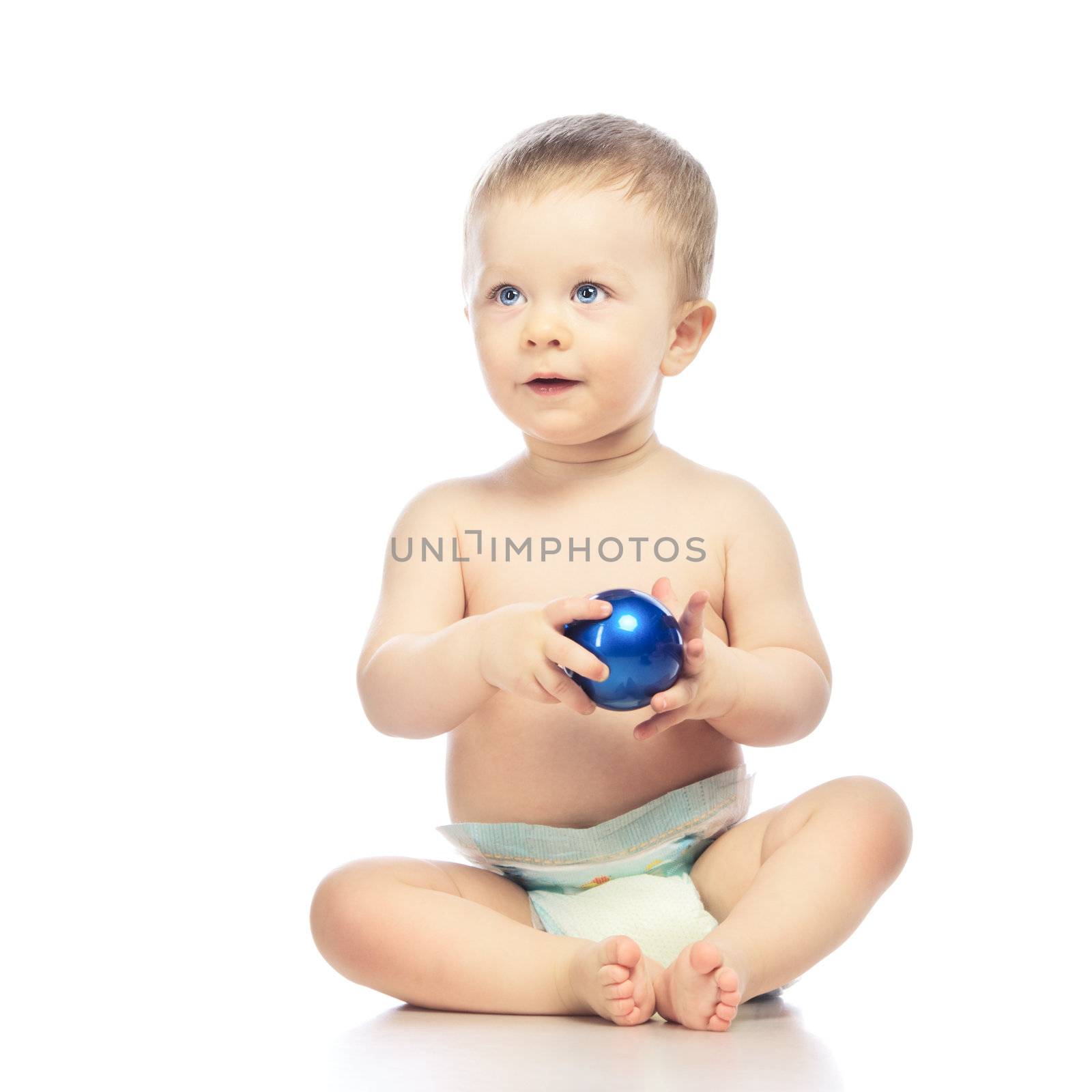 Baby With Chrismas Ball by petr_malyshev