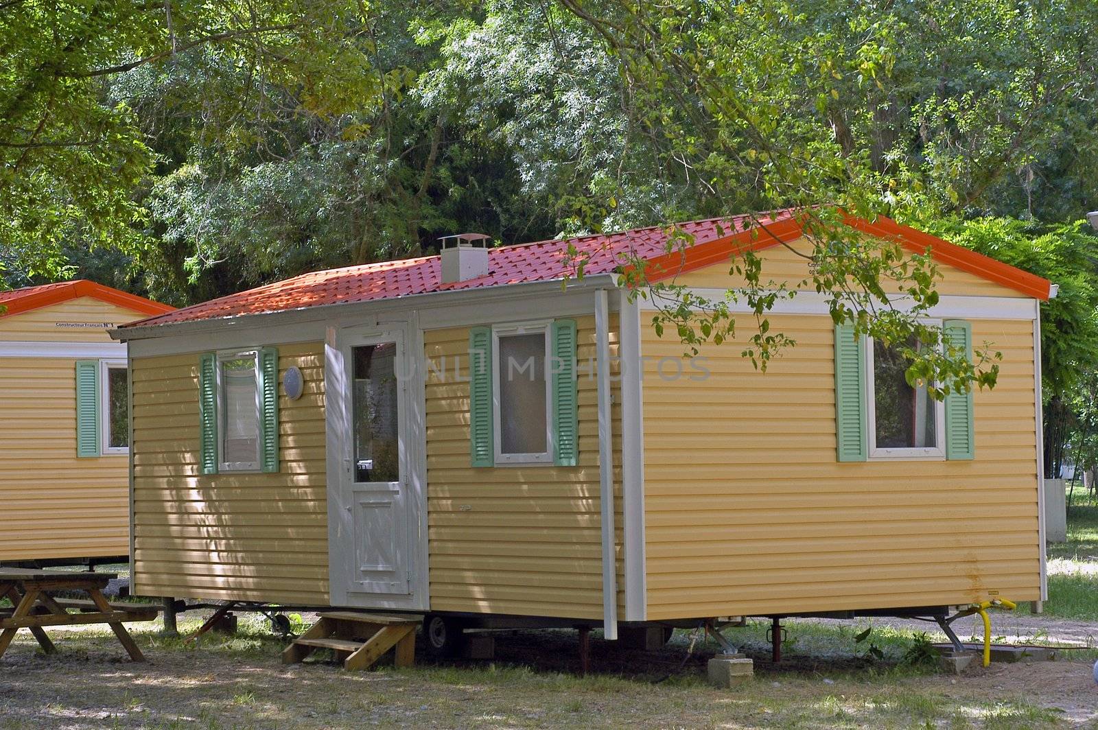 Mobil-home in a campsite                                