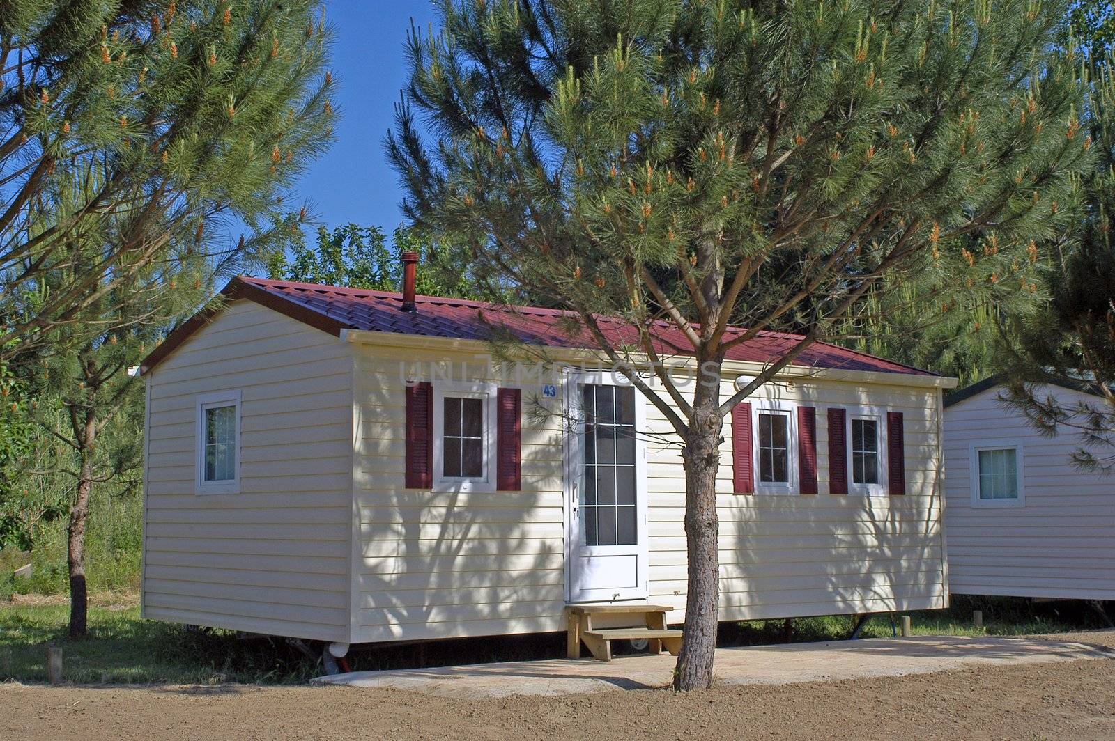 Mobil-home in a campsite                                