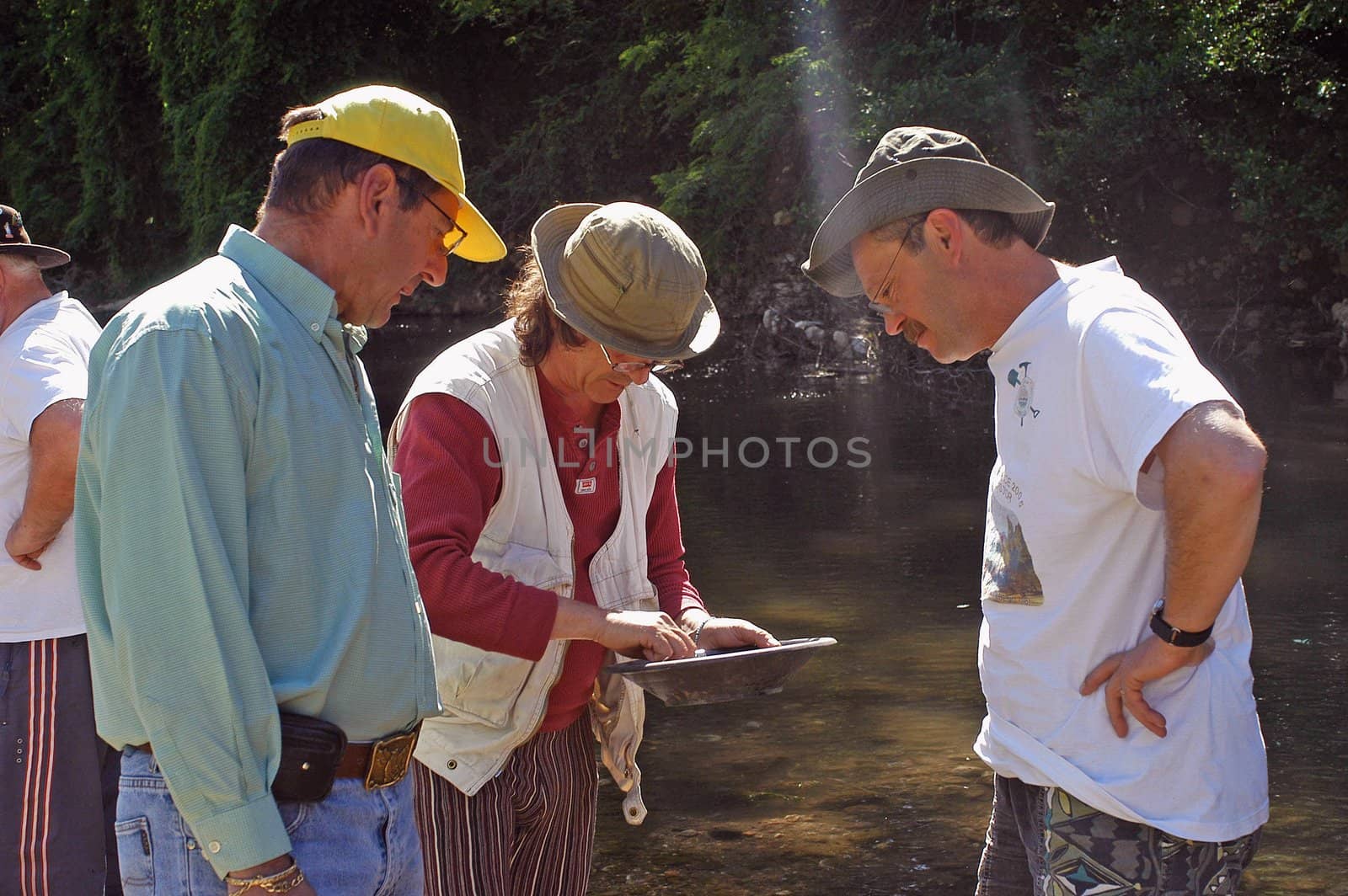 French gold washers in the area of the Cevennes and the department of Gard                                