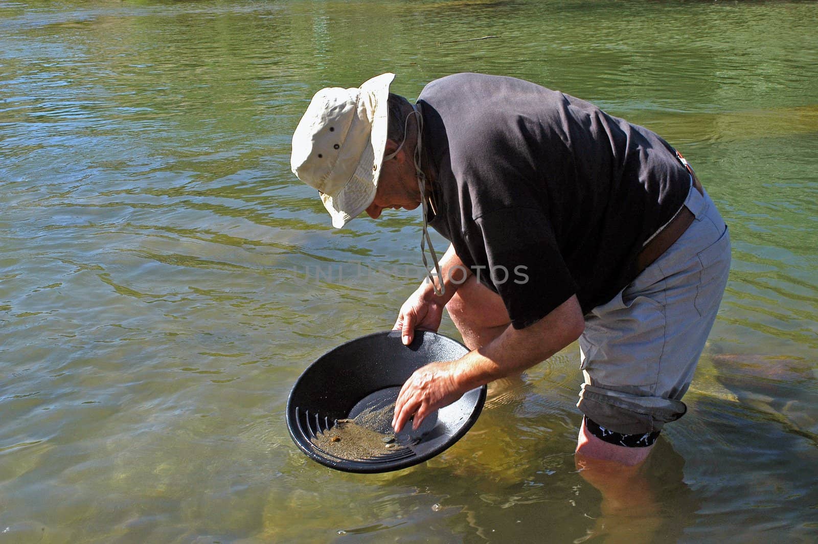 French gold washers in the area of the Cevennes and the department of Gard                                