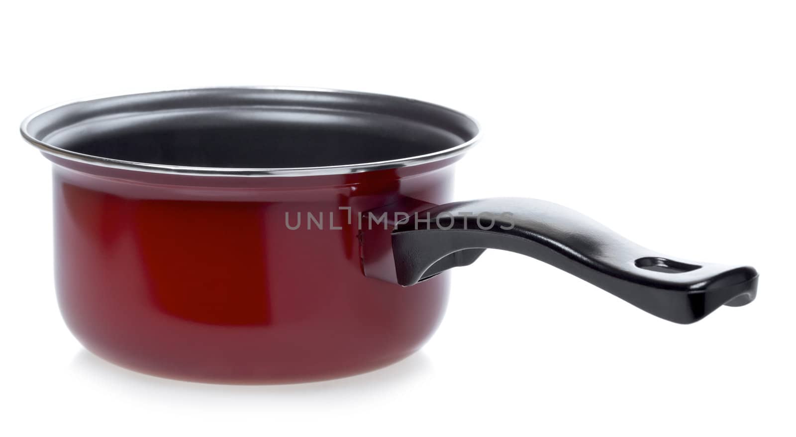 single red srewpot isolated on white background
