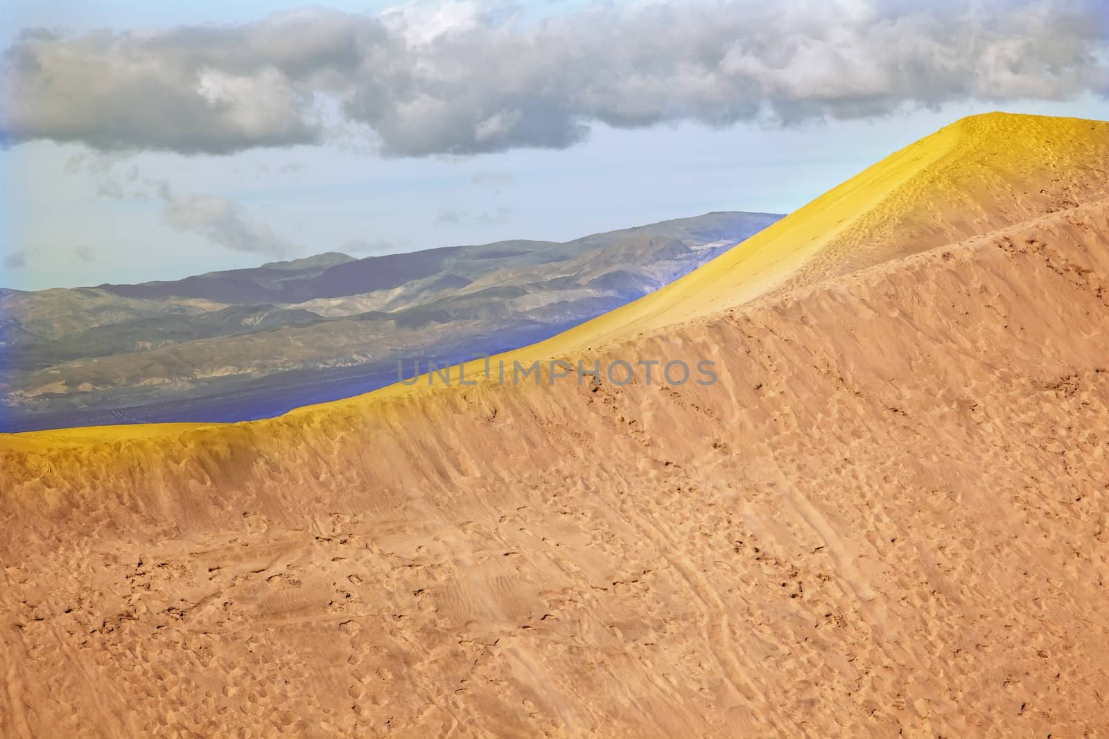 Large Sand Dune Mesquite Flat Dunes Grapevine Mountains Death Va by bill_perry