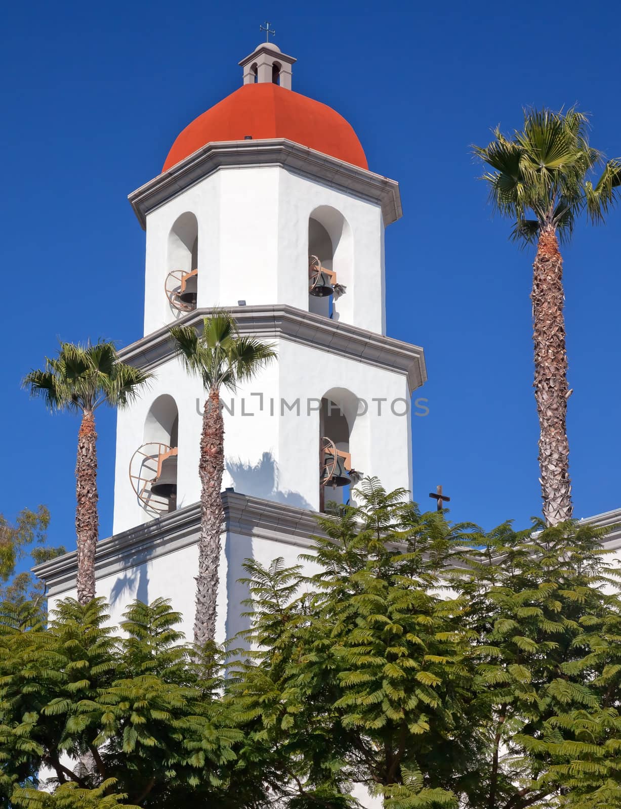 Mission San Juan Capistrano Basilica Steeple Church Ruins California