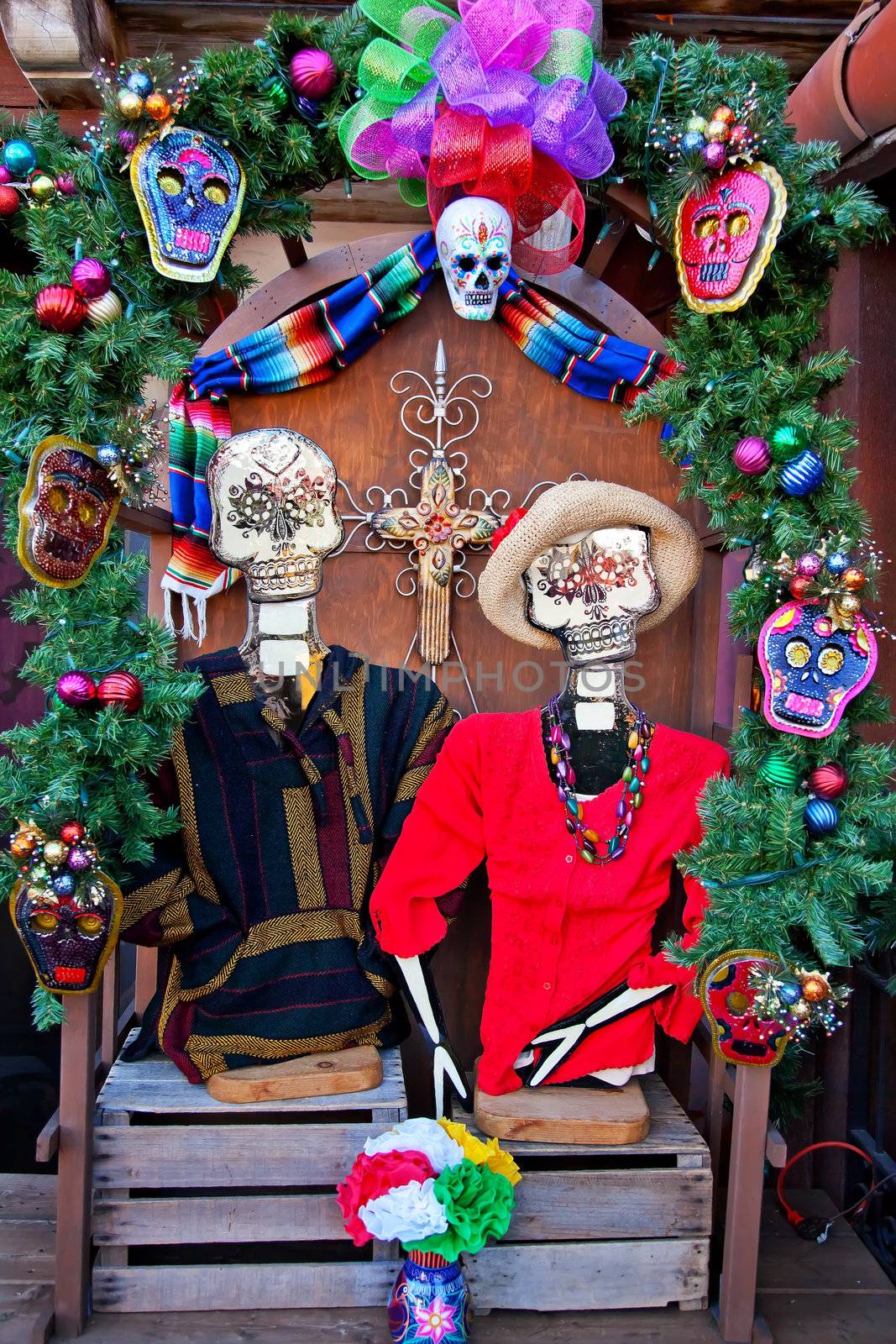 Mexican Christmas Dead Decorations Old San Diego Town California