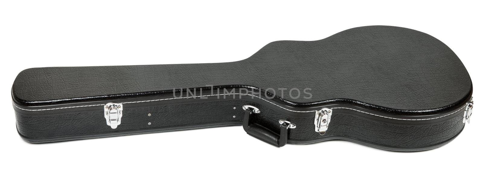 hard case for electric guitar, isolated on white