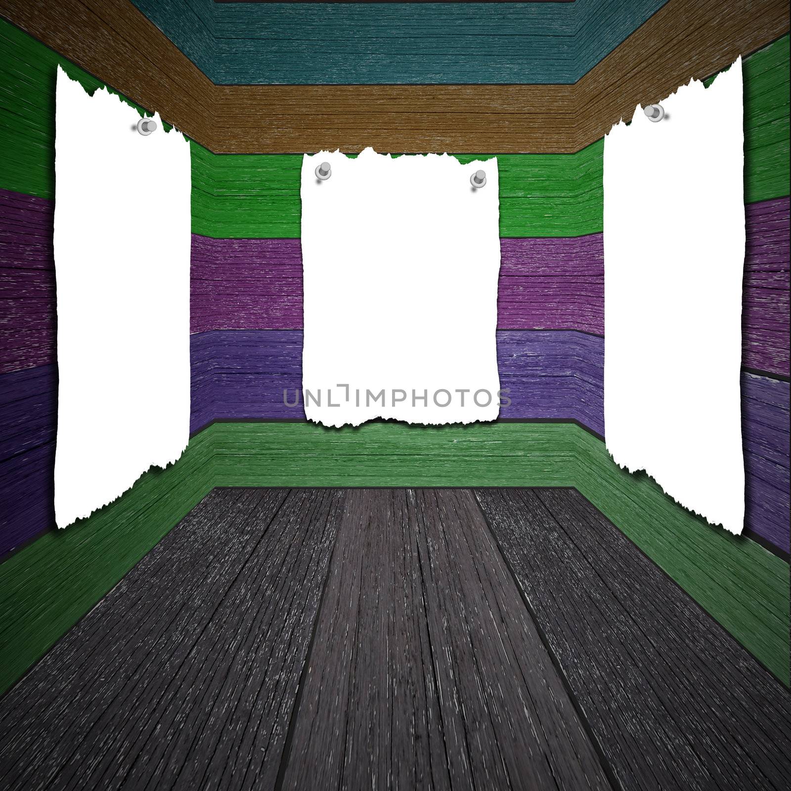 wood background with paper by phanlop88